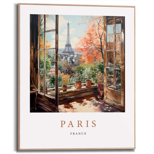 Framed in Wood After Summer - Paris 50x40
