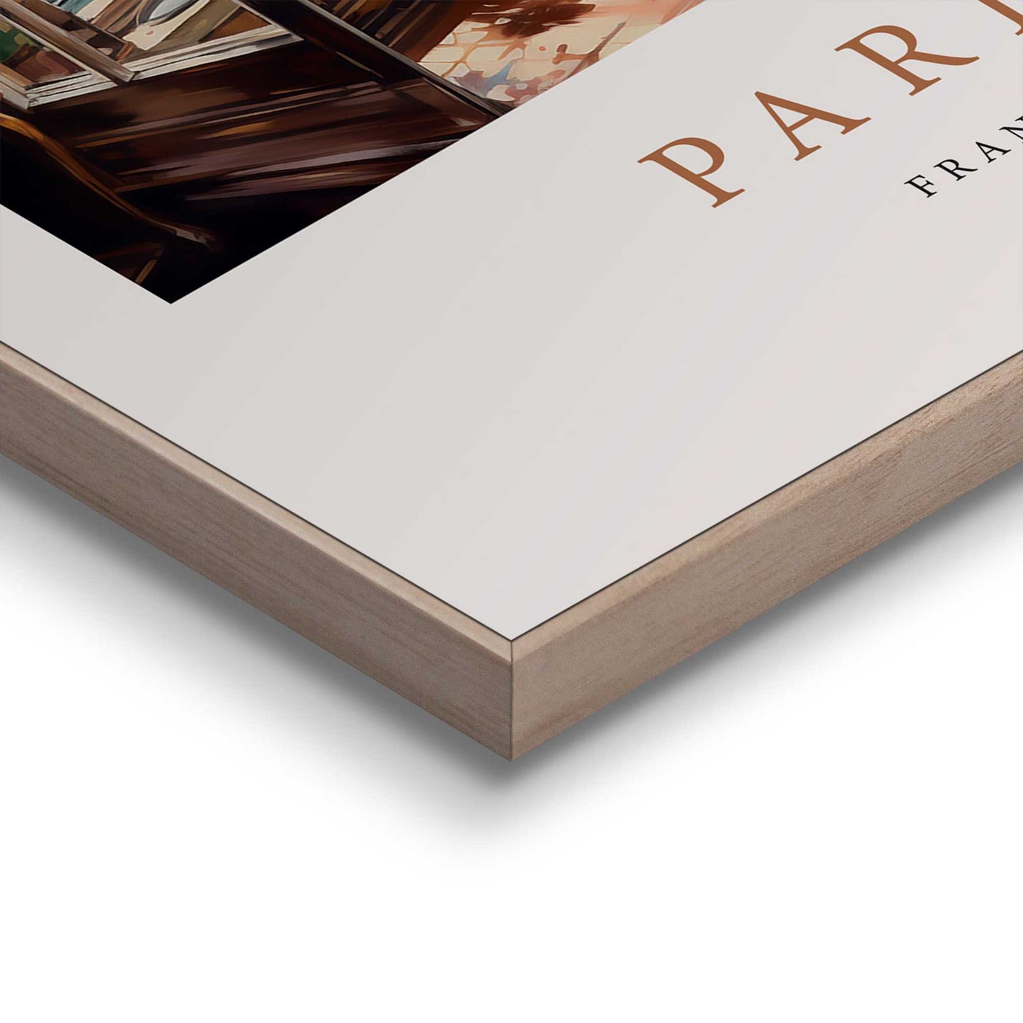 Framed in Wood After Summer - Paris 50x40