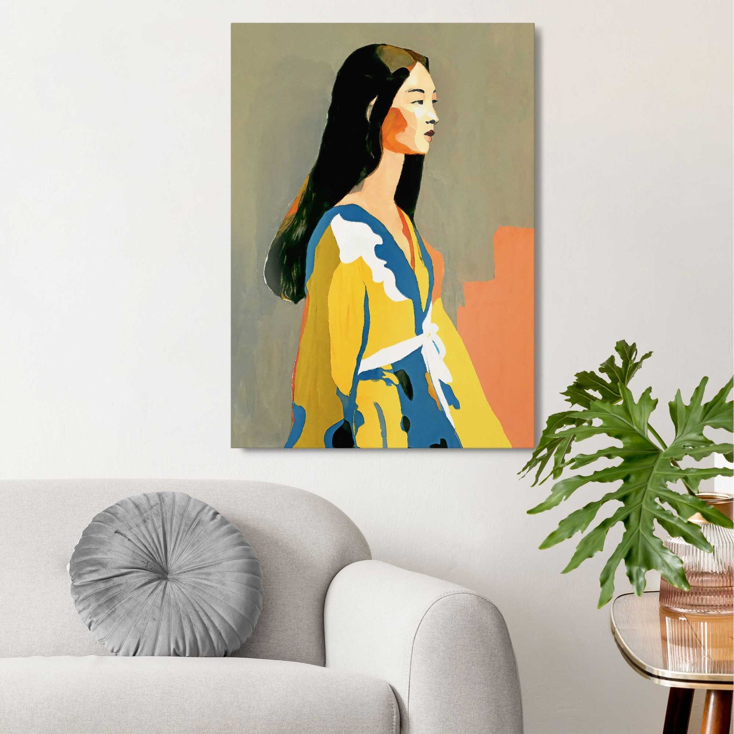 Canvas Woman in Kimono 70x50