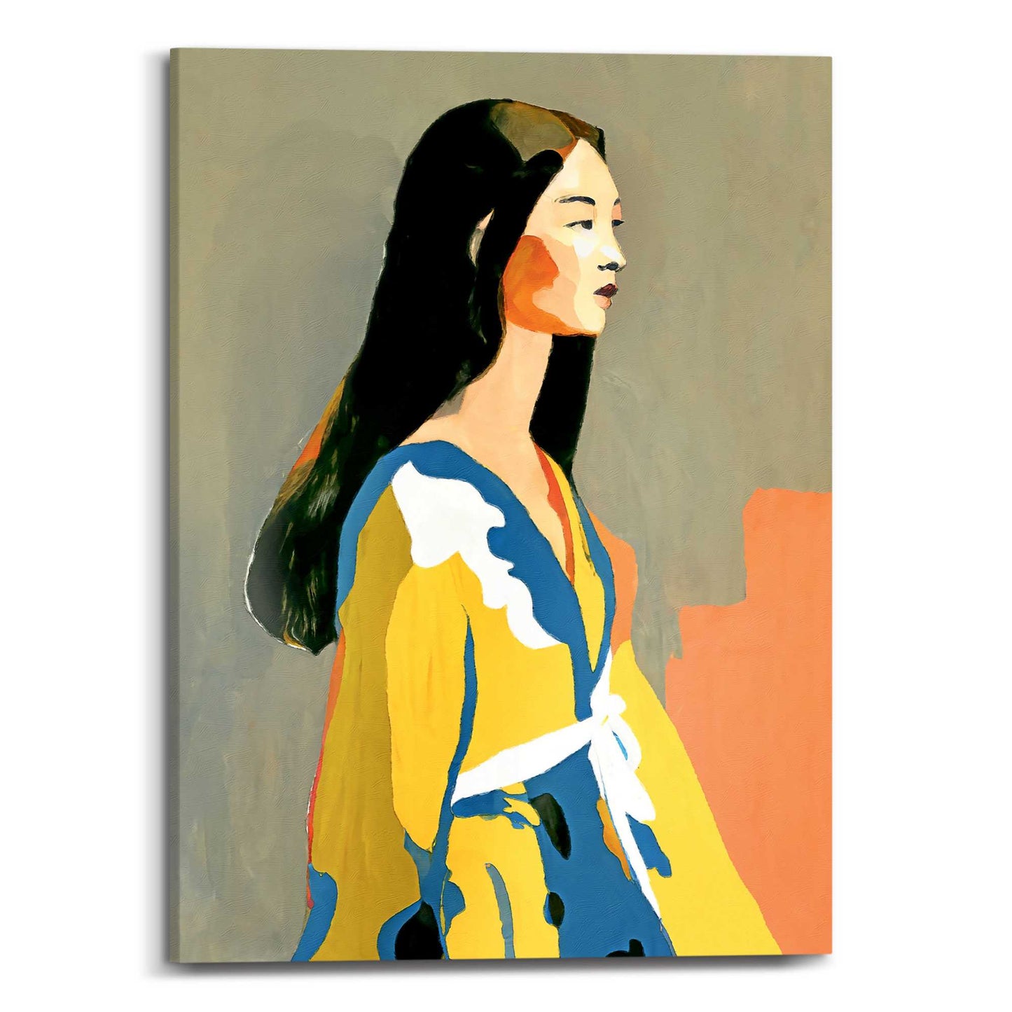 Canvas Woman in Kimono 70x50