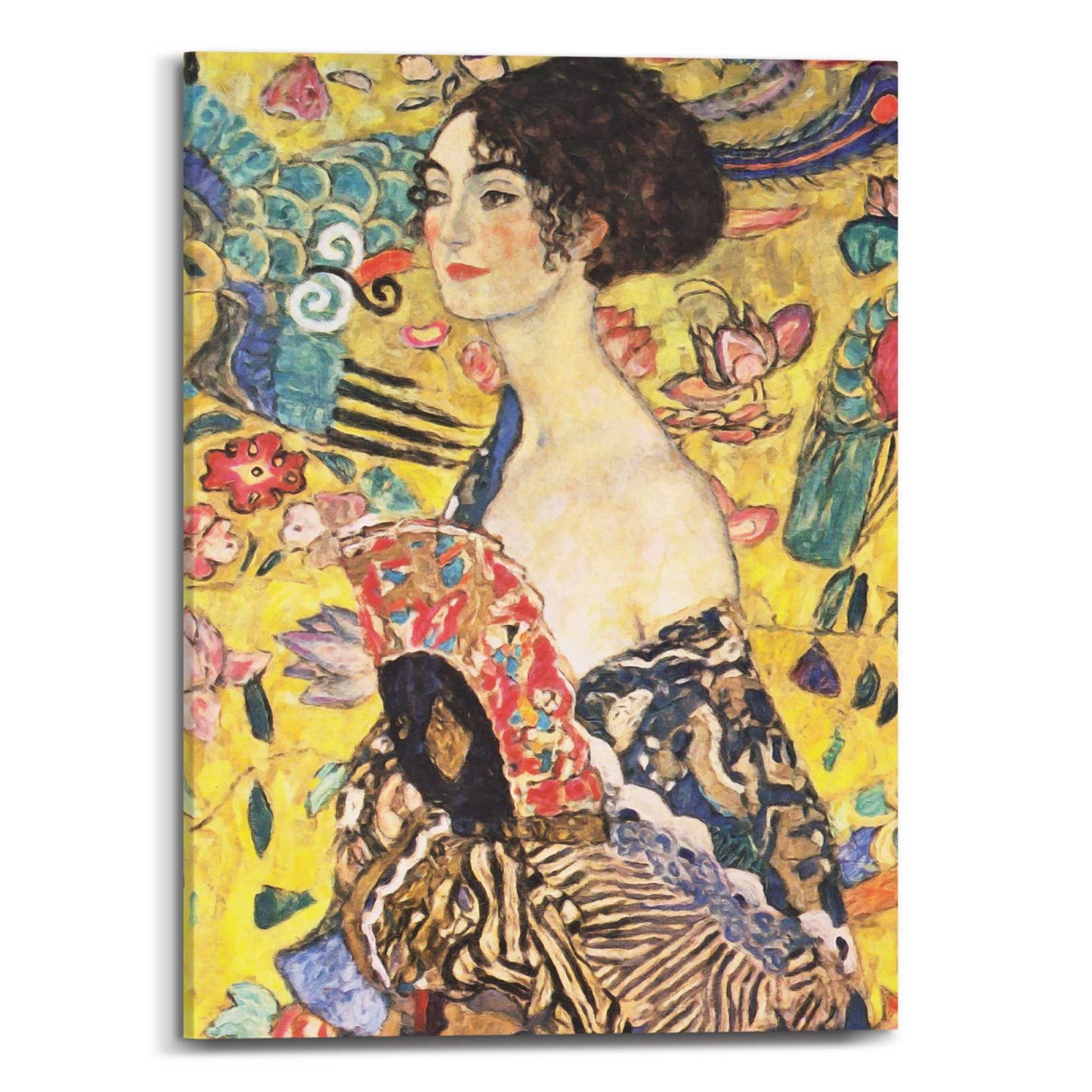 Canvas Gustav Klimt - lady with fan 70x50