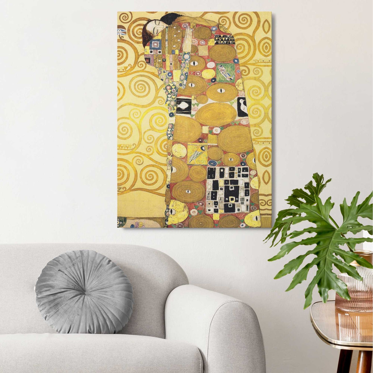 Canvas Gustav Klimt - the embrace 70x50