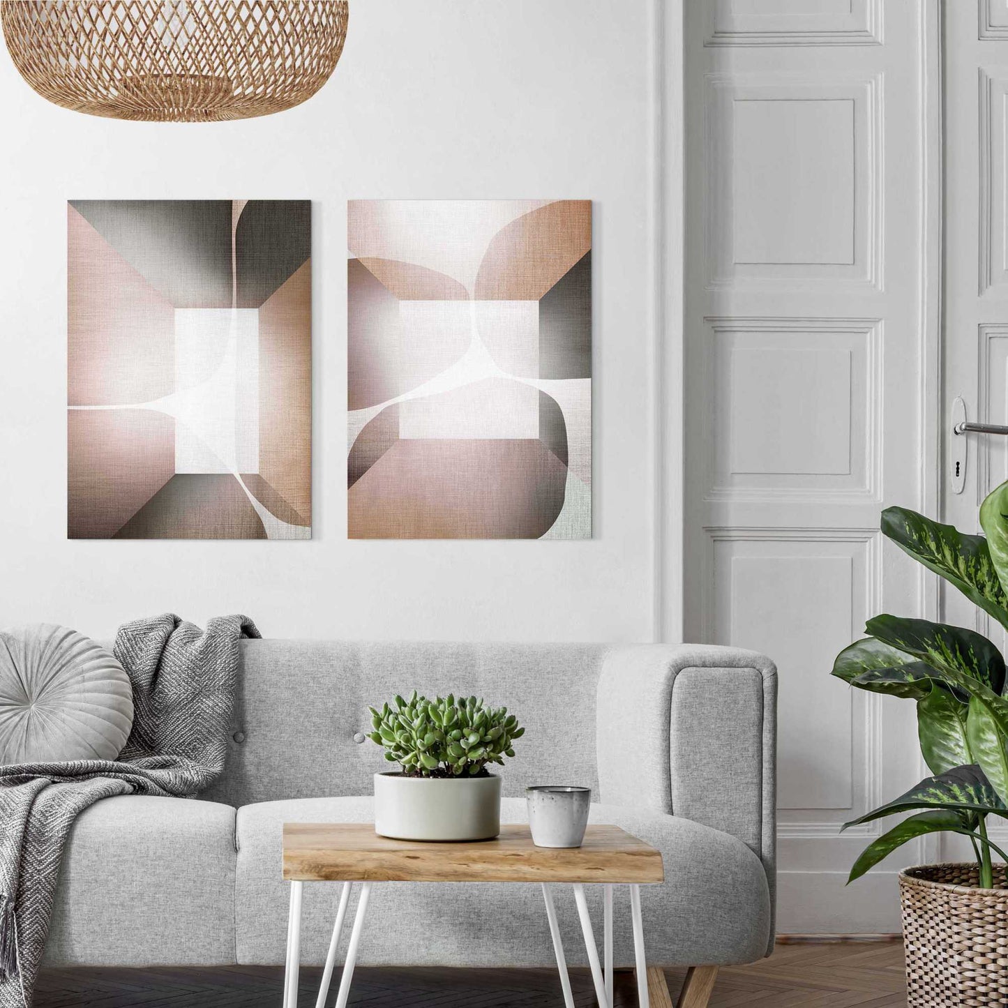 Canvas Linen Abstract Set 70x50