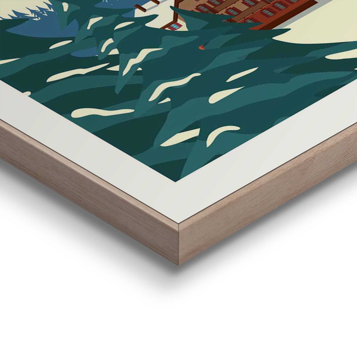 Framed Poster Alpes Ski 70x50