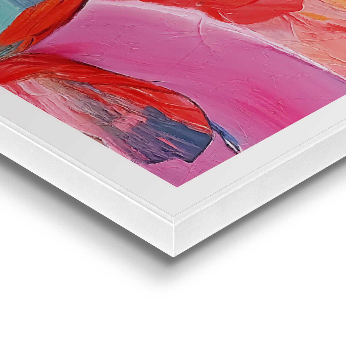 Framed in White Painted Colours 70x50