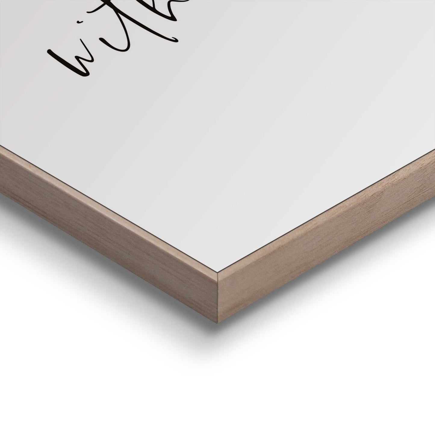 Framed in Wood Peace Begins 50x40