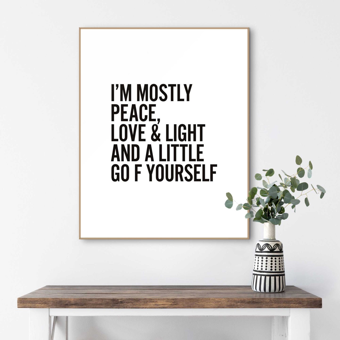 Framed in Wood Mostly Light 50x40