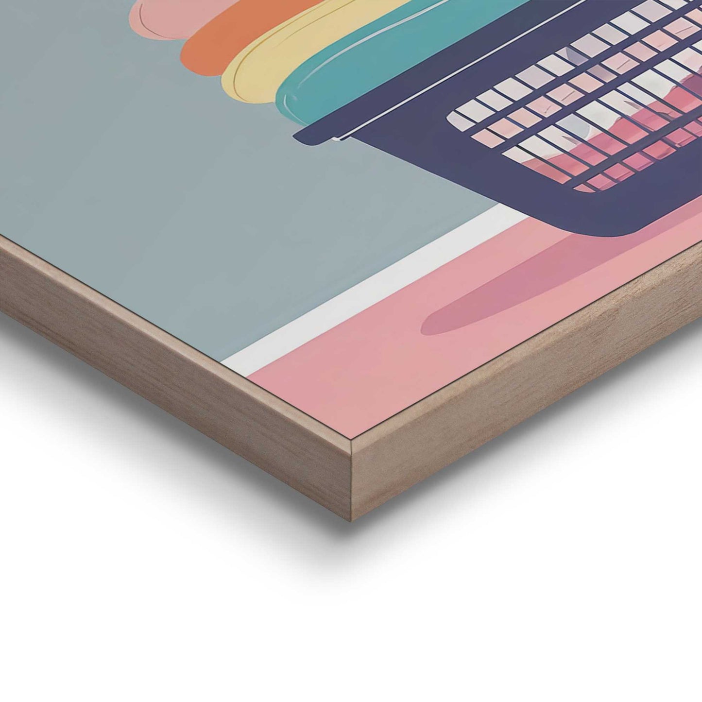 Framed in Wood Laundry Yoga 50x40