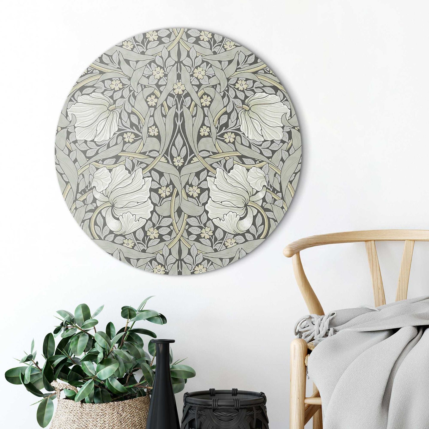 Painting William Morris - pimpernel 80 Rond