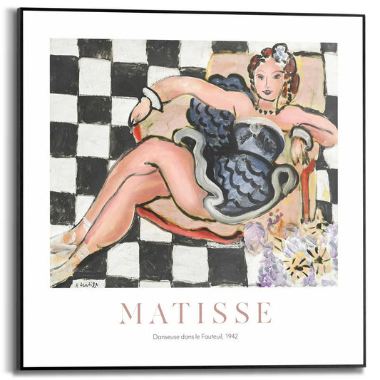 Black wooden frame Matisse - danseuse dans le fauteuil 50x50