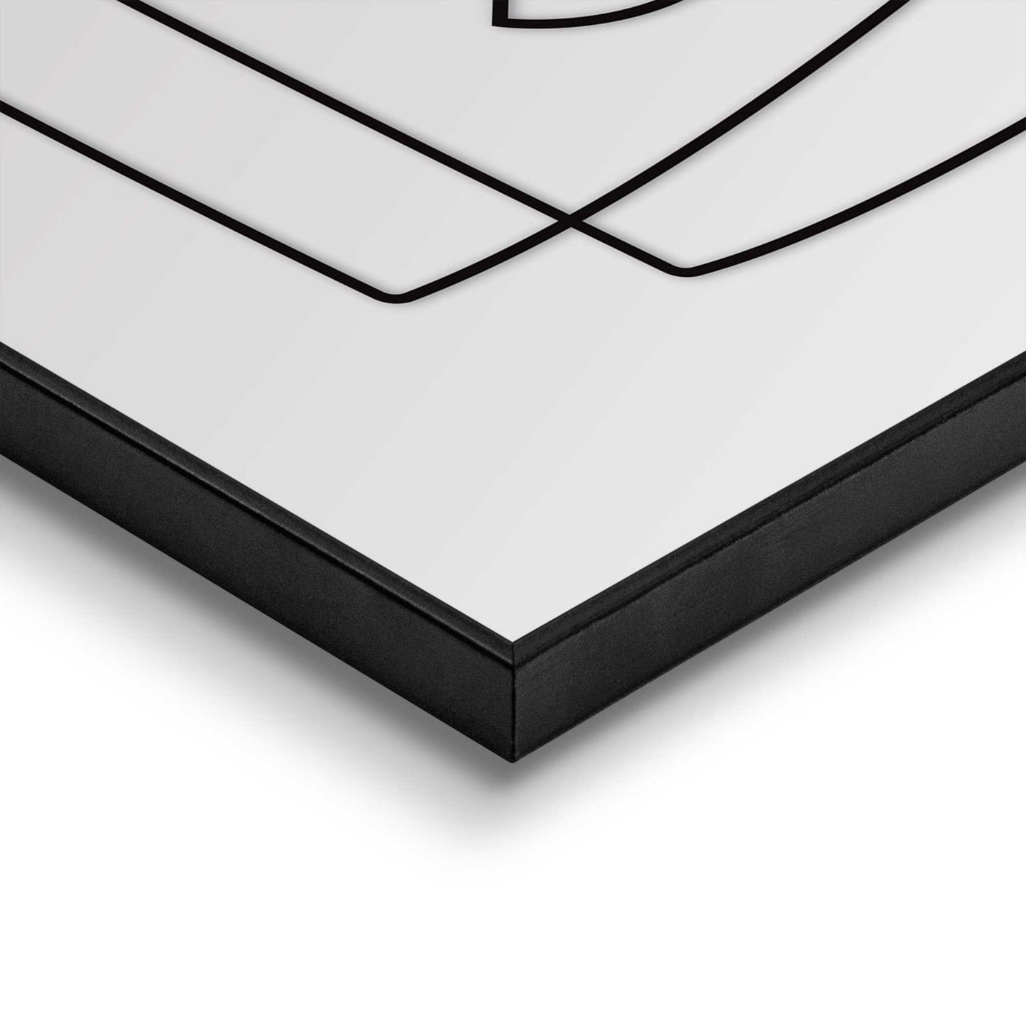 Framed in Black Abstract Face 50x40