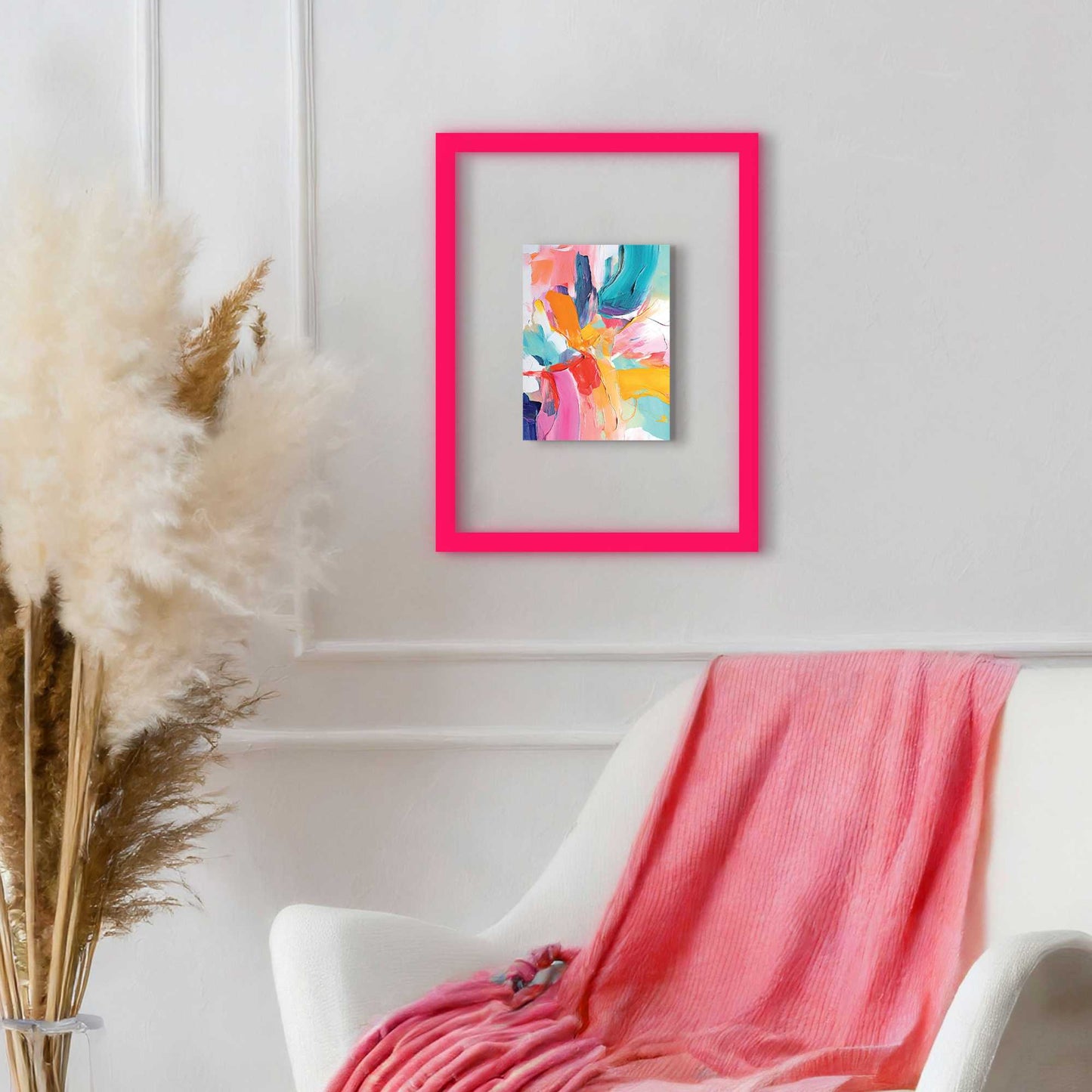 Framed Acryl Painted Colours 40x30