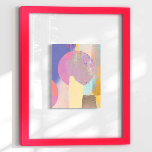 Framed Acryl Abstract Bright Colours 40x30