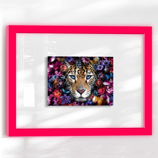 Framed Acryl Flower Panther 30x40