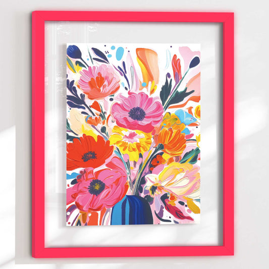 Framed Acryl Spring Flower Vase 50x40