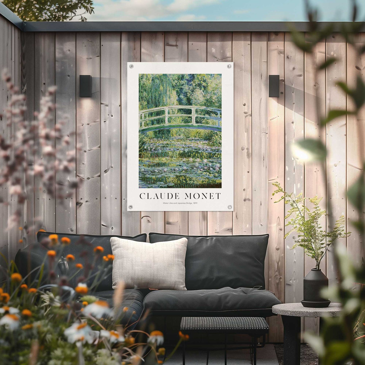 Outdoor Art Monet - Waterlilies and Japanese Bridge 70x50