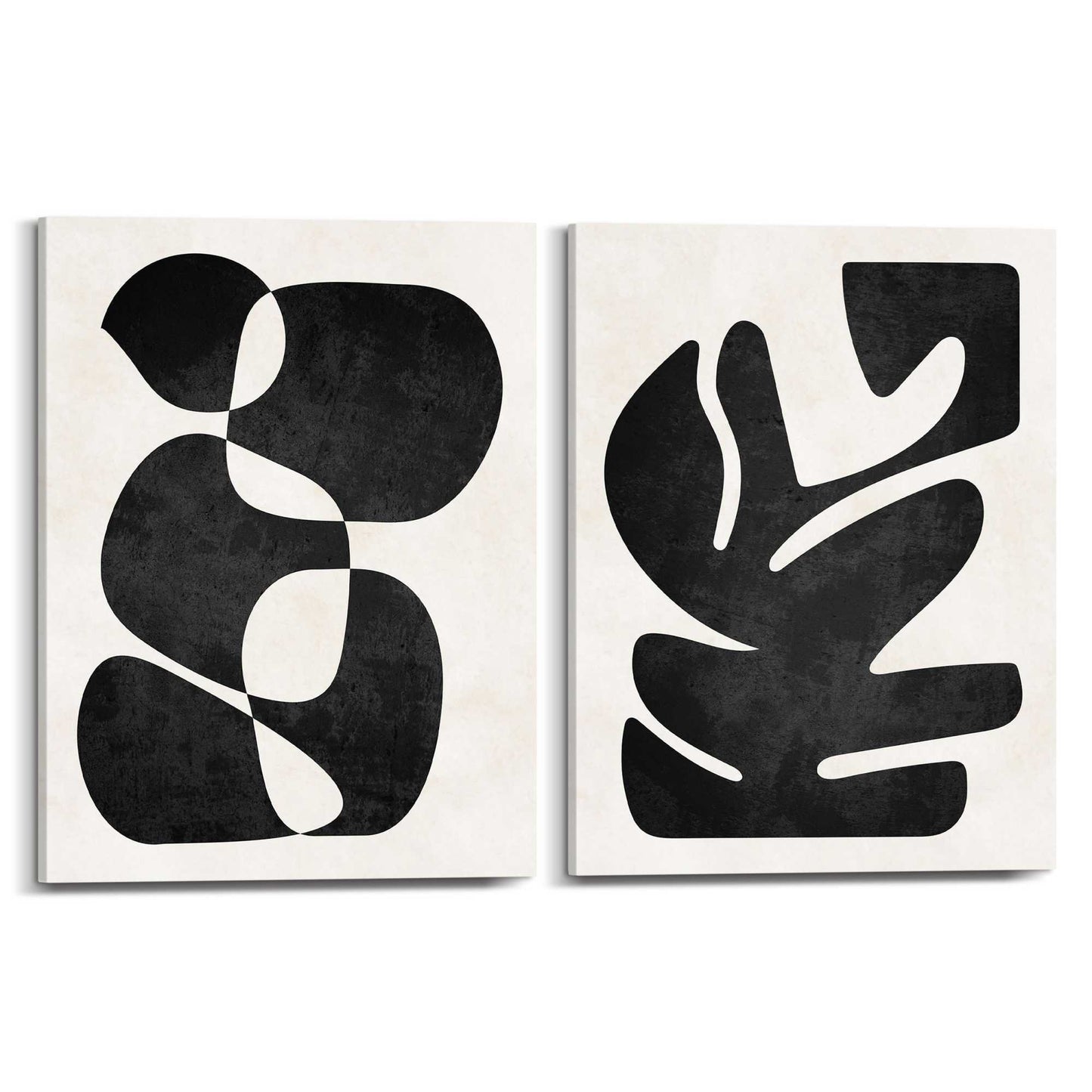 Canvas Black Abstract Set 40x30