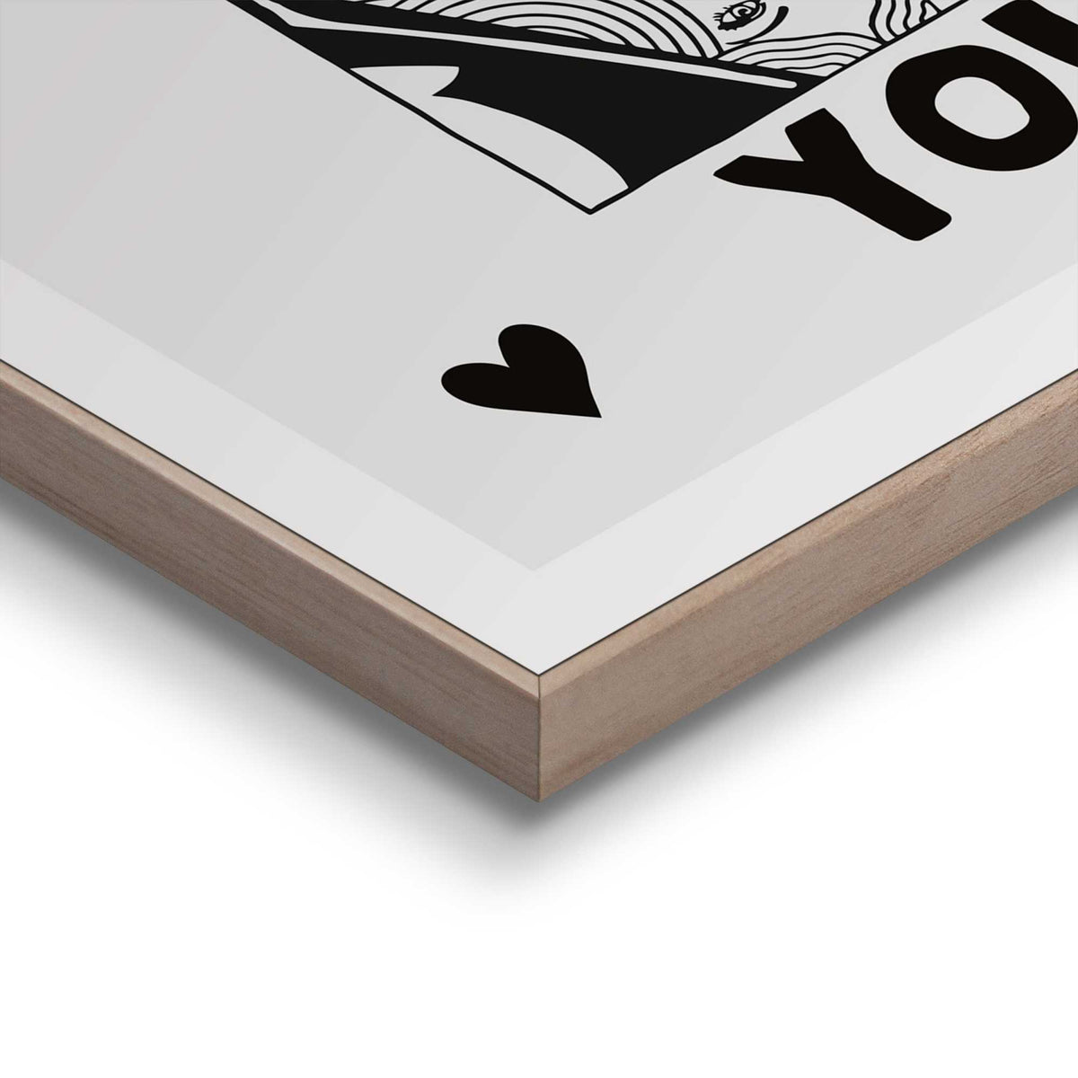Framed in Wood Lucky Card 50x40