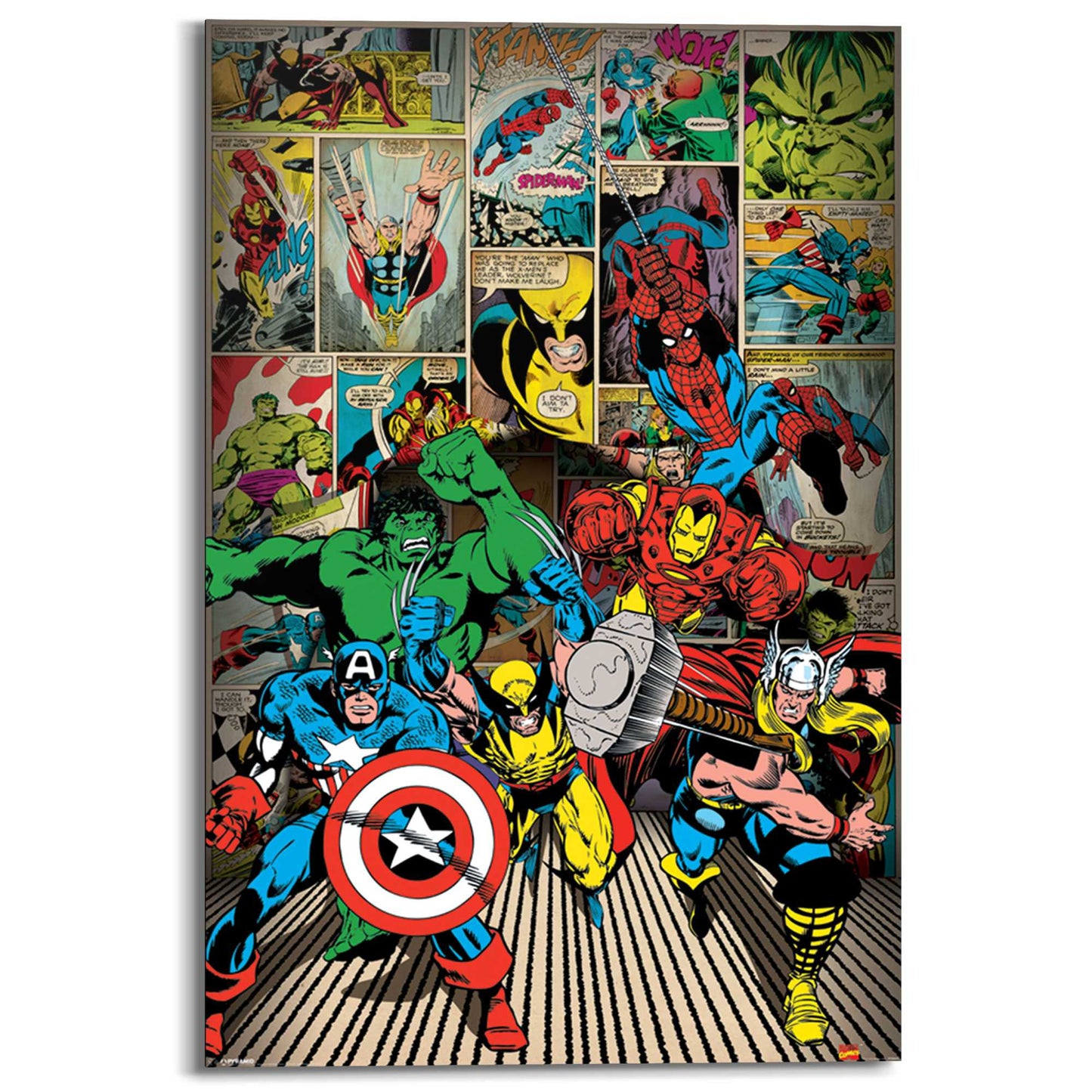 Painting Marvel - here come the heroes 90x60