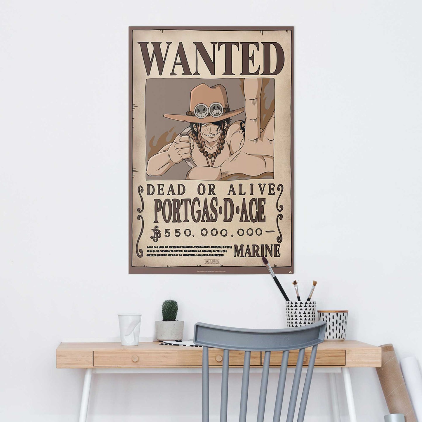 Painting One Piece - wanted Ace 90x60