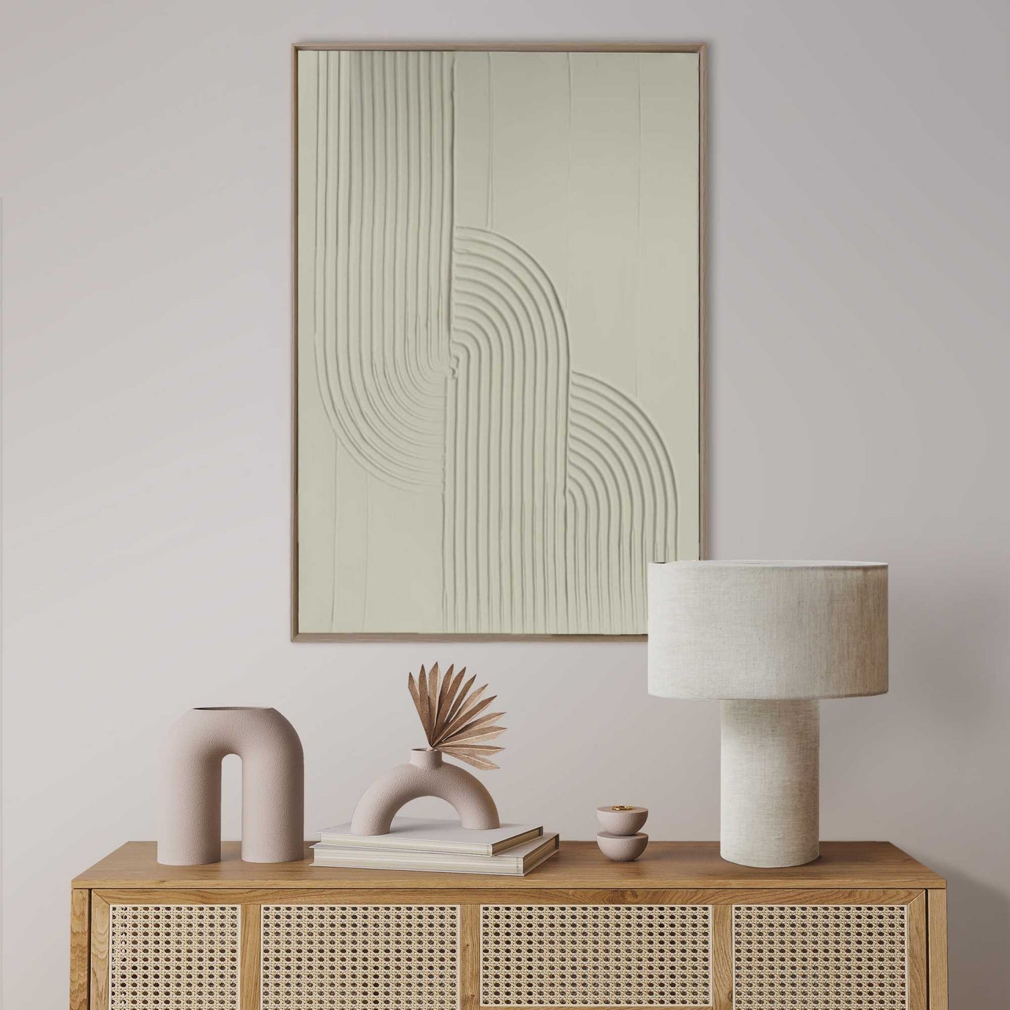 Handmade 3D Art Knot - sage green 70x50