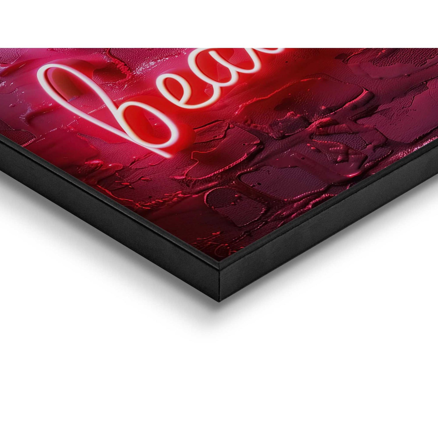 Black wooden frame Life is Beautiful 50x50