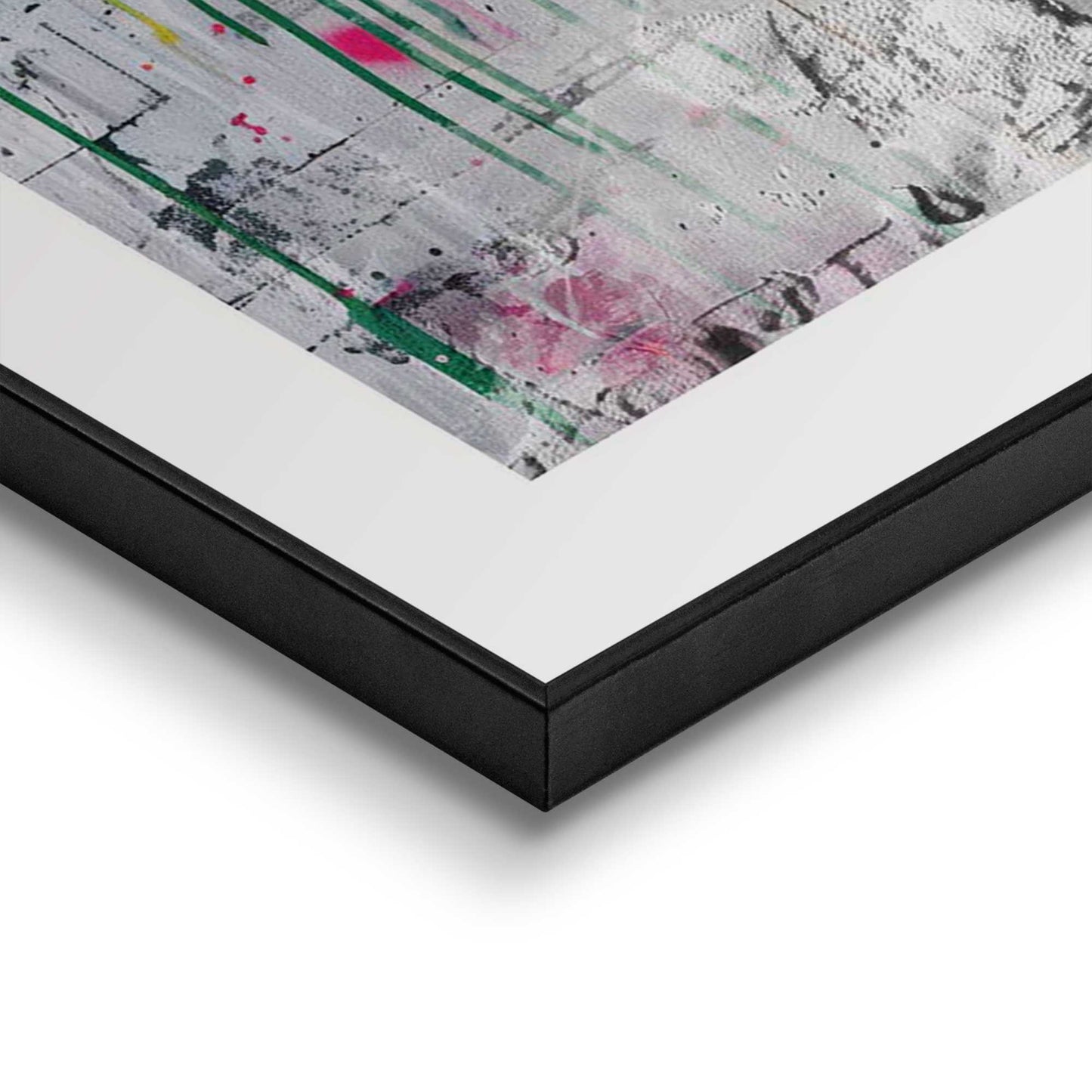 Framed in Black Concrete Balloon Girl 70x50