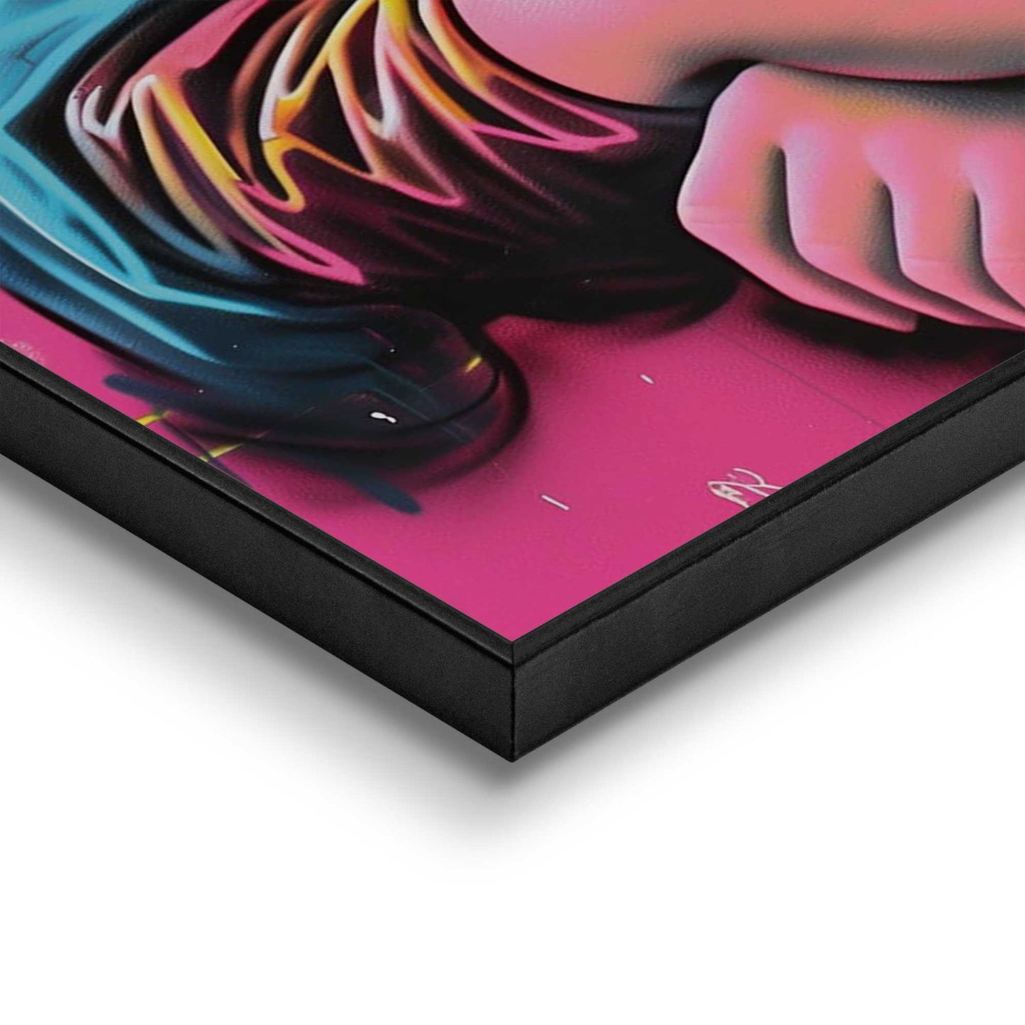 Framed in Black Mona Lisa Colourful 70x50