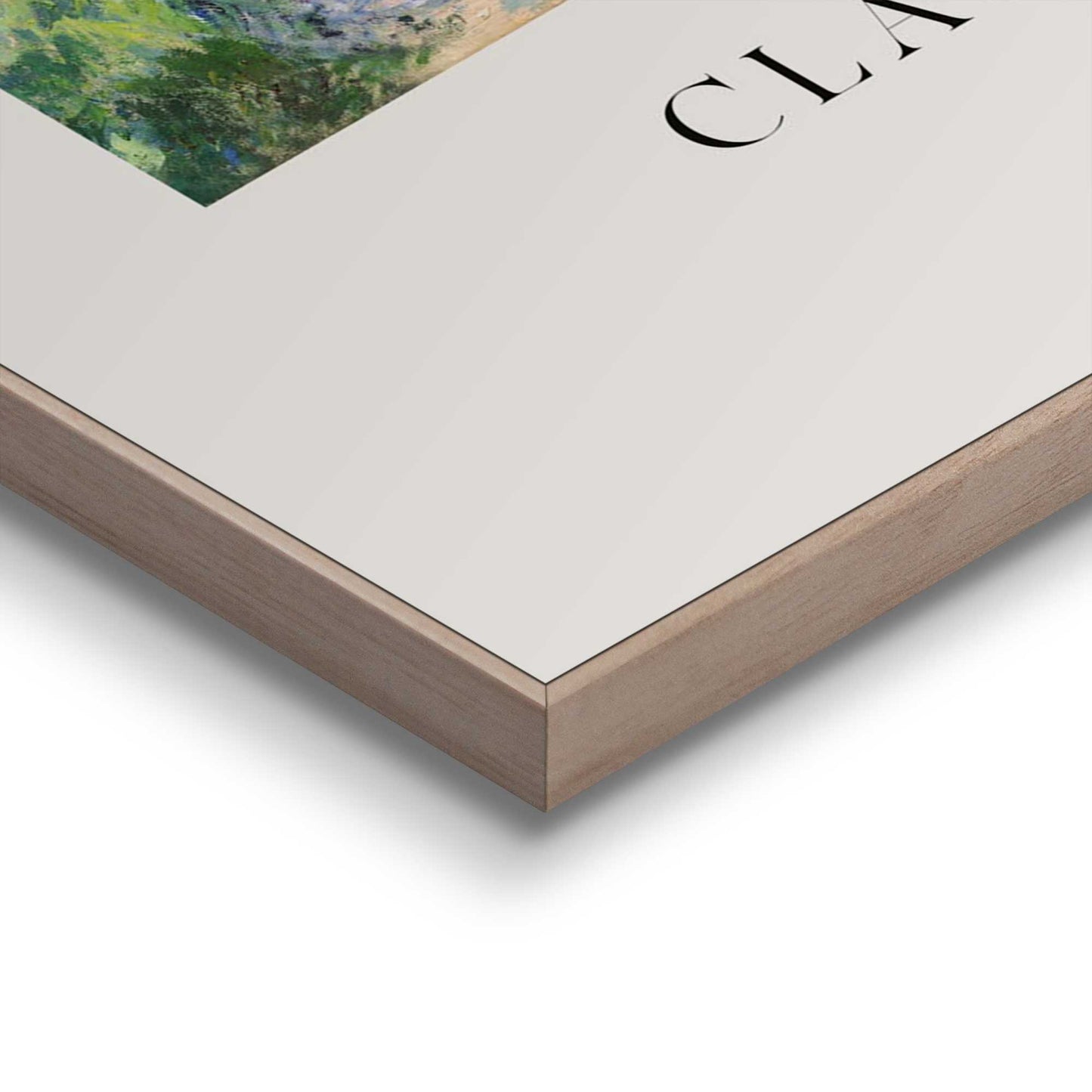 Framed in Wood Claude Monet - path in Monet's garden 70x50