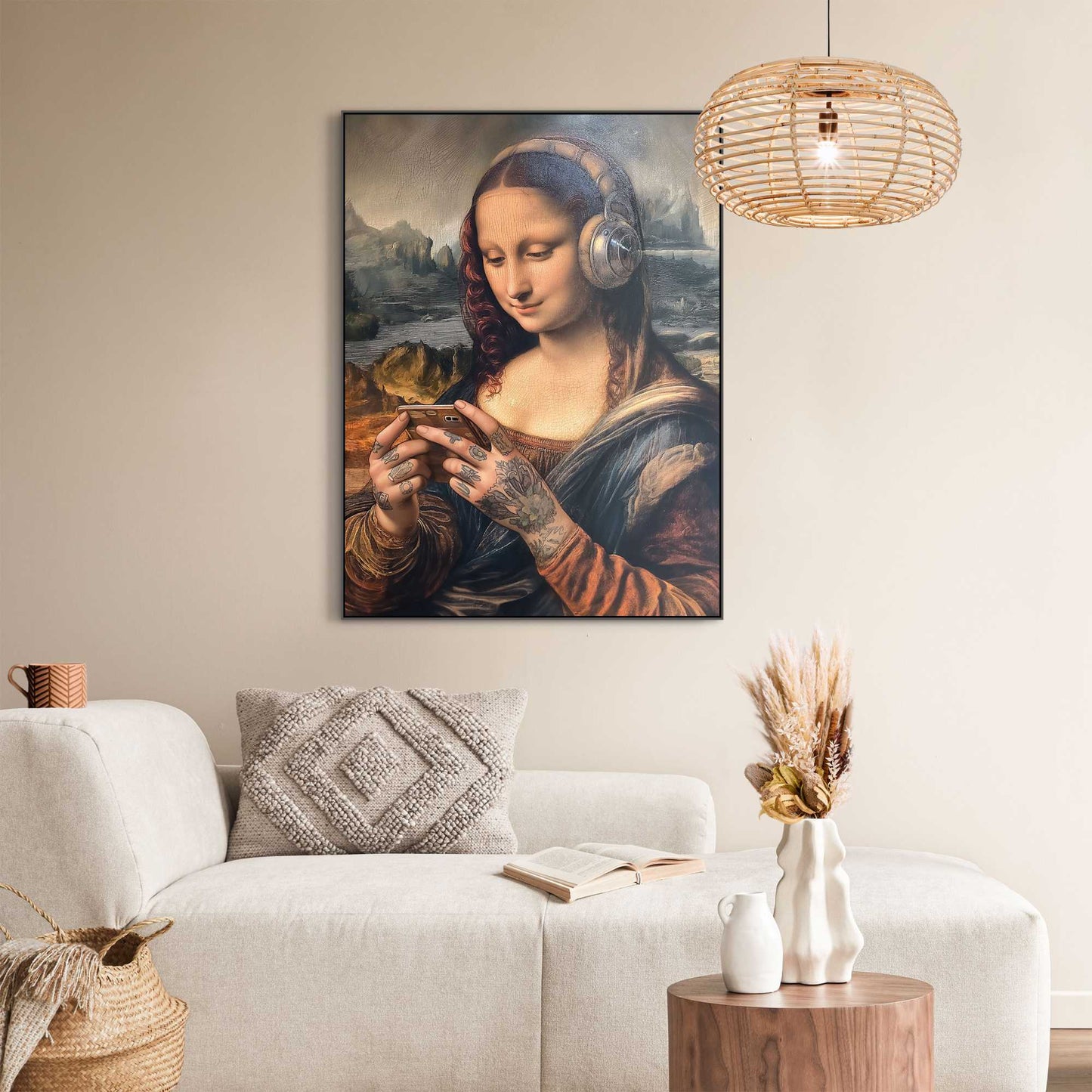Canvas walldecoration Mona Lisa - modern 80x60