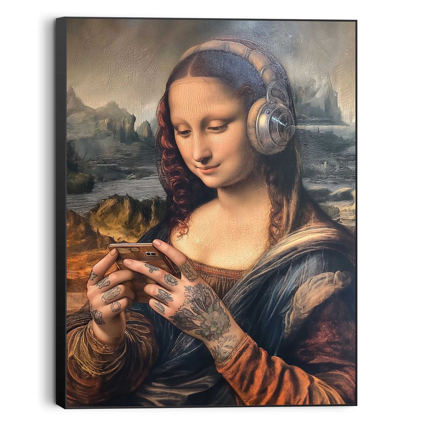 Canvas walldecoration Mona Lisa - modern 80x60