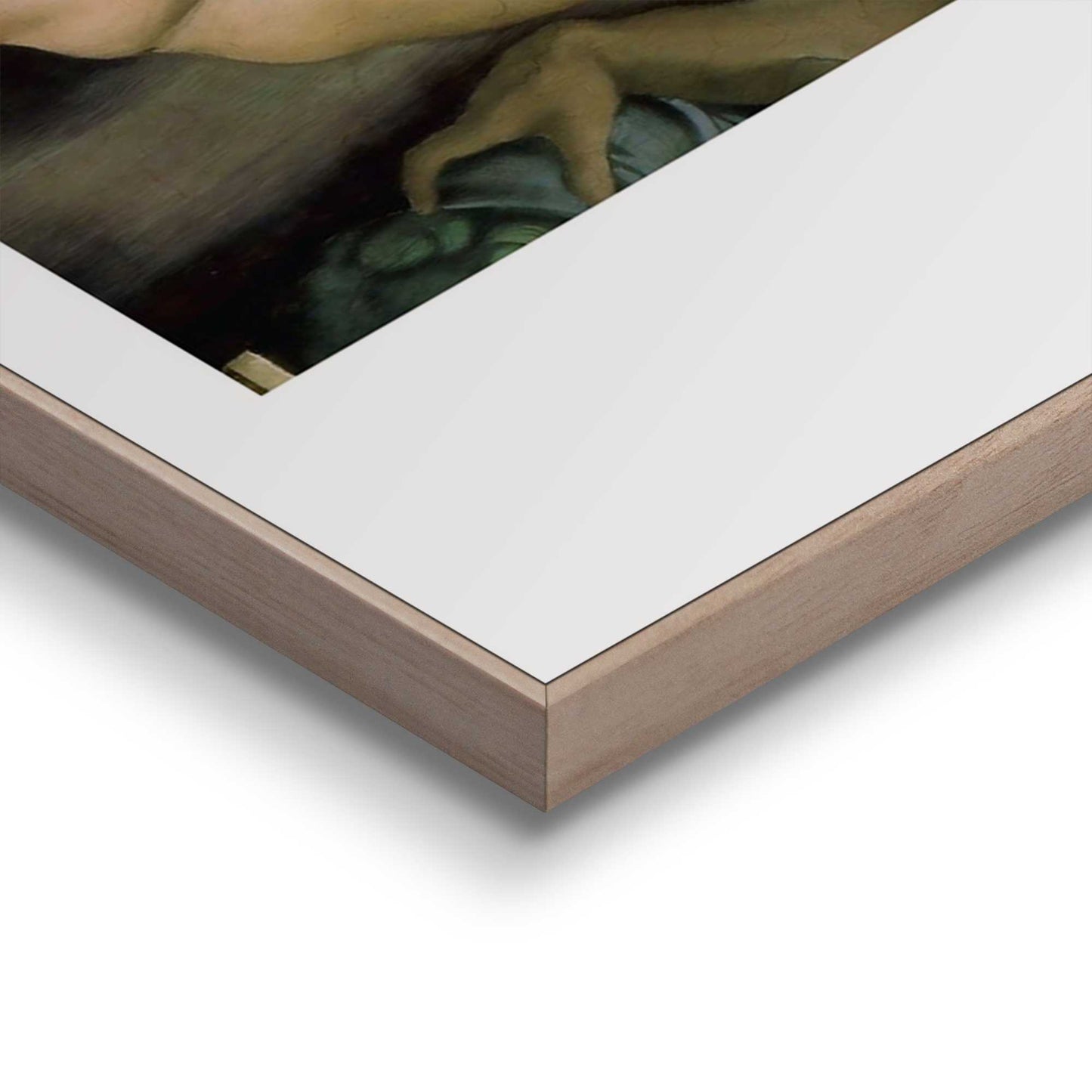 Framed in Wood Michelangelo - the Creation of Adam II 50x70