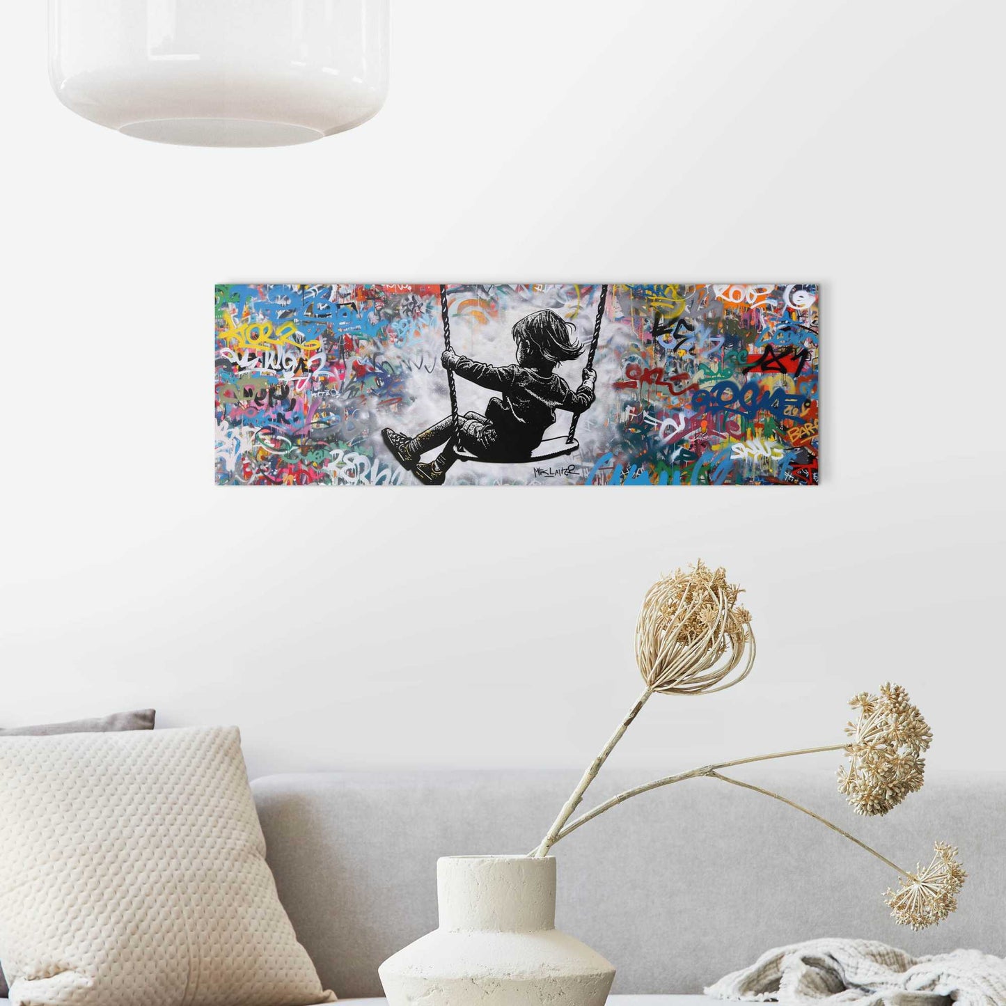 Painting Swinging Together 30x90