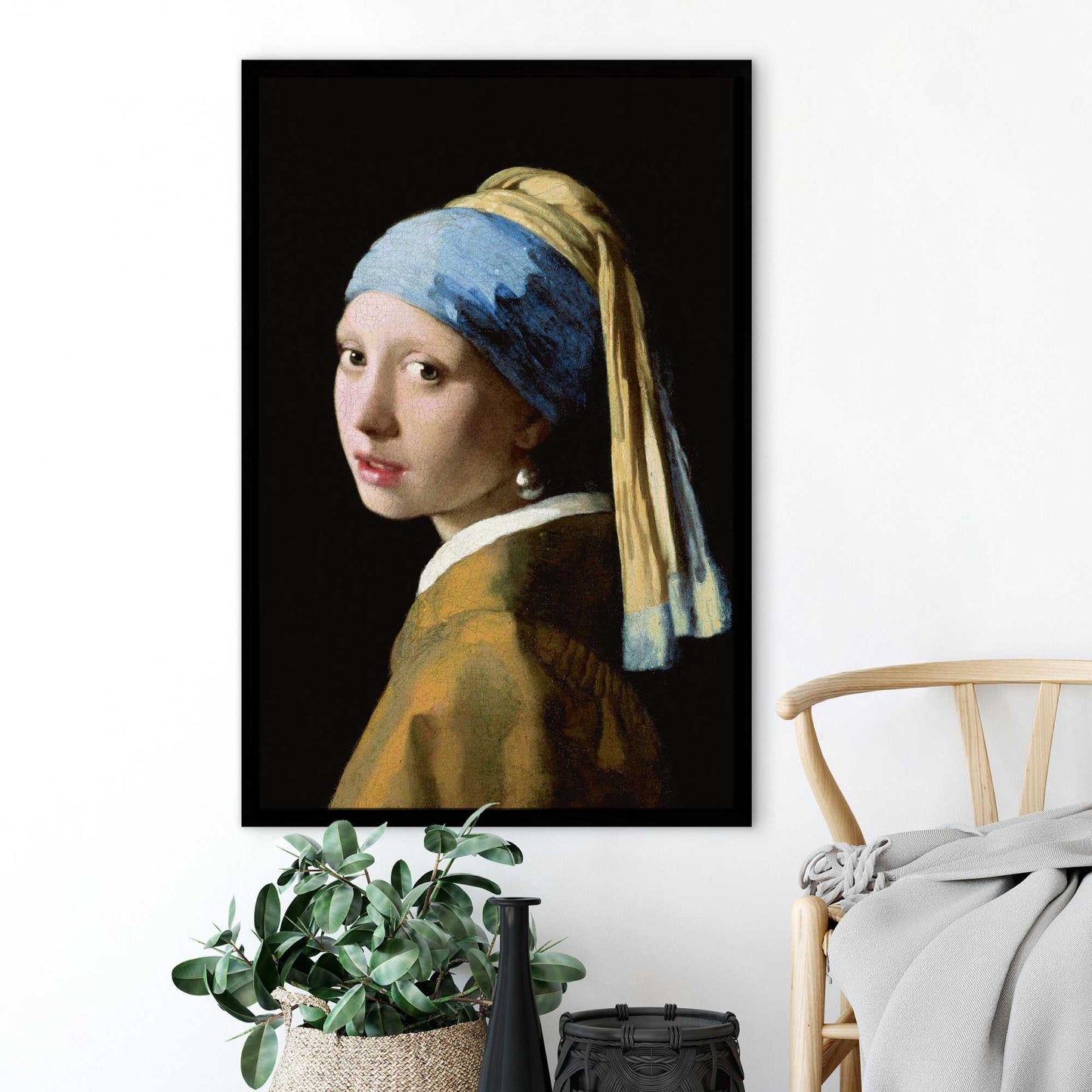 Framed poster Vermeer - Girl with a Pearl Earring 94x63