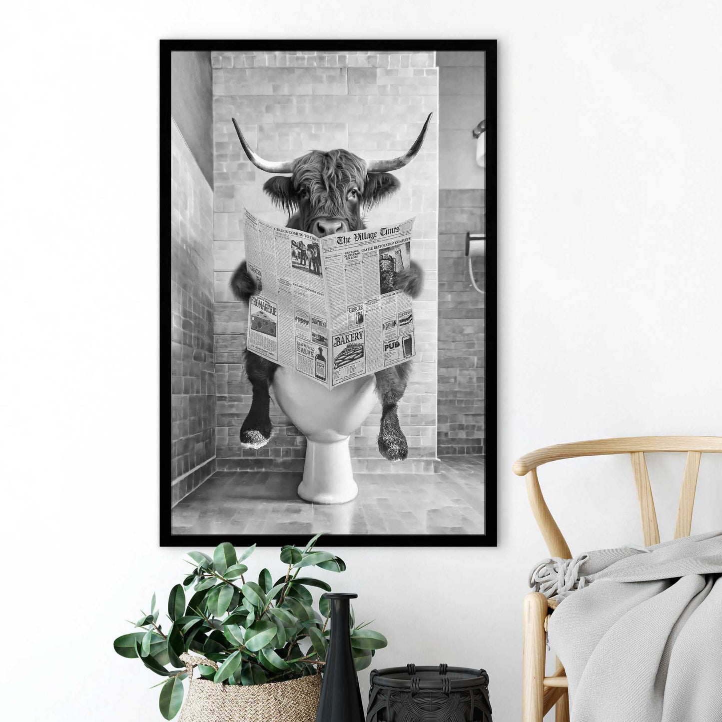 Framed poster Highlander Toilet 94x63