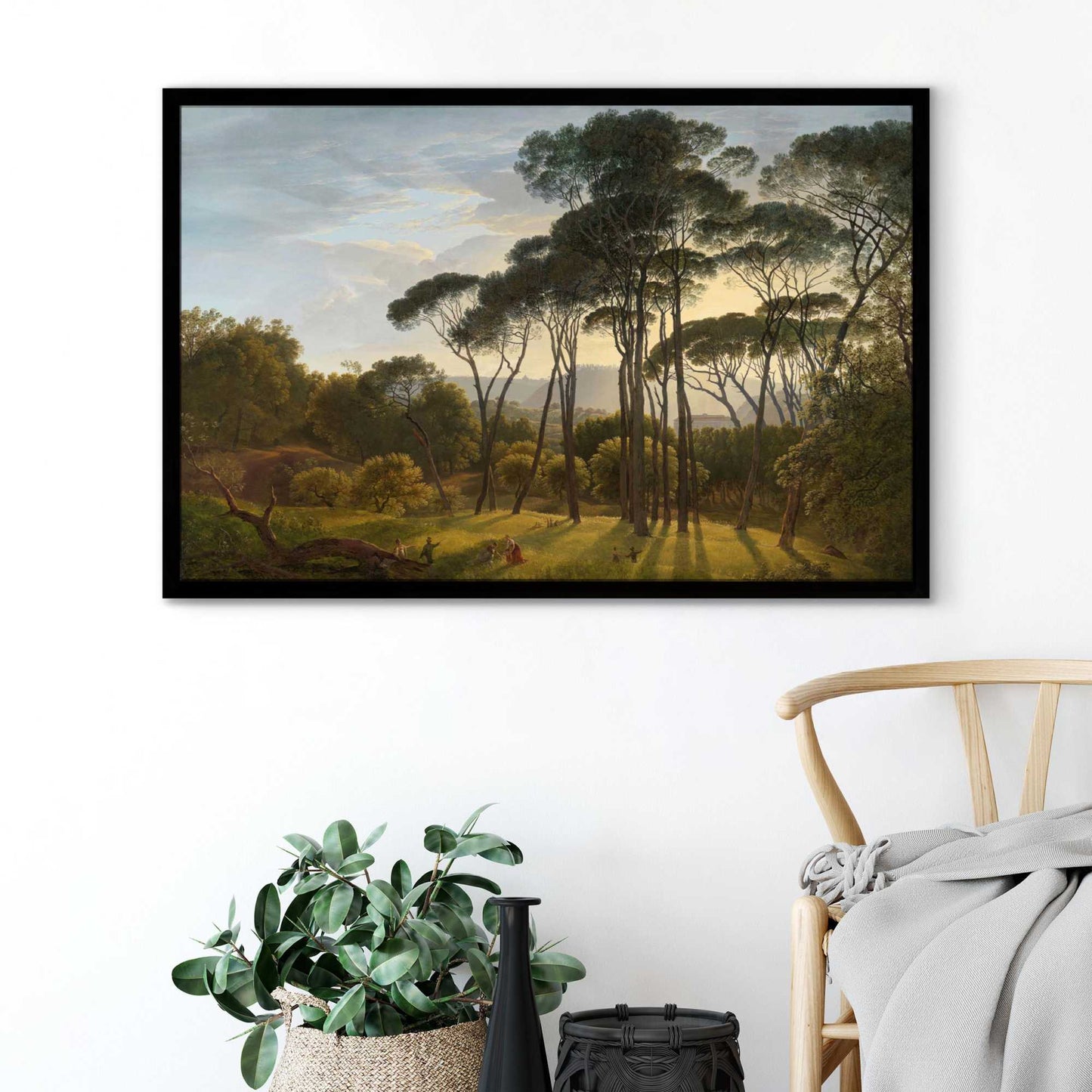 Framed poster Hendrik Voogd - Italian landscape 1807 63x94