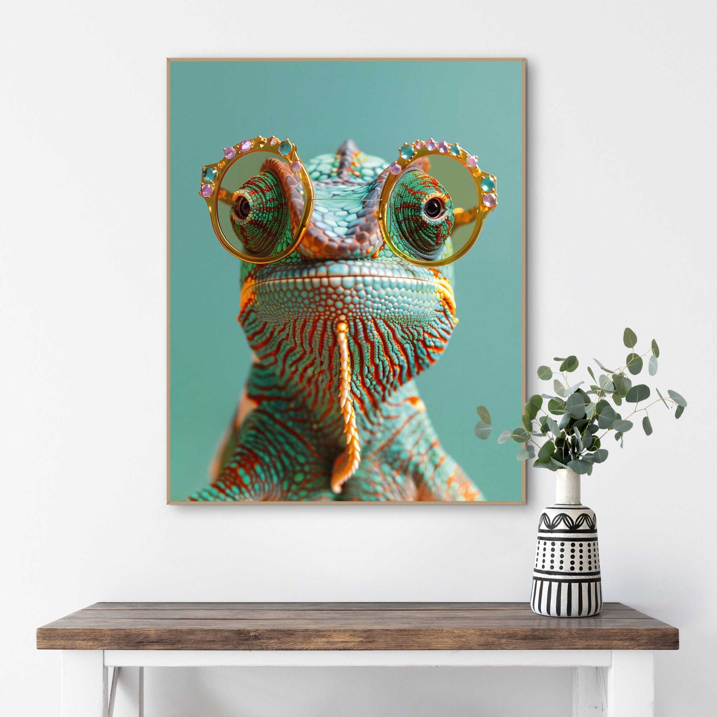 Framed in Wood Karma Chameleon 50x40