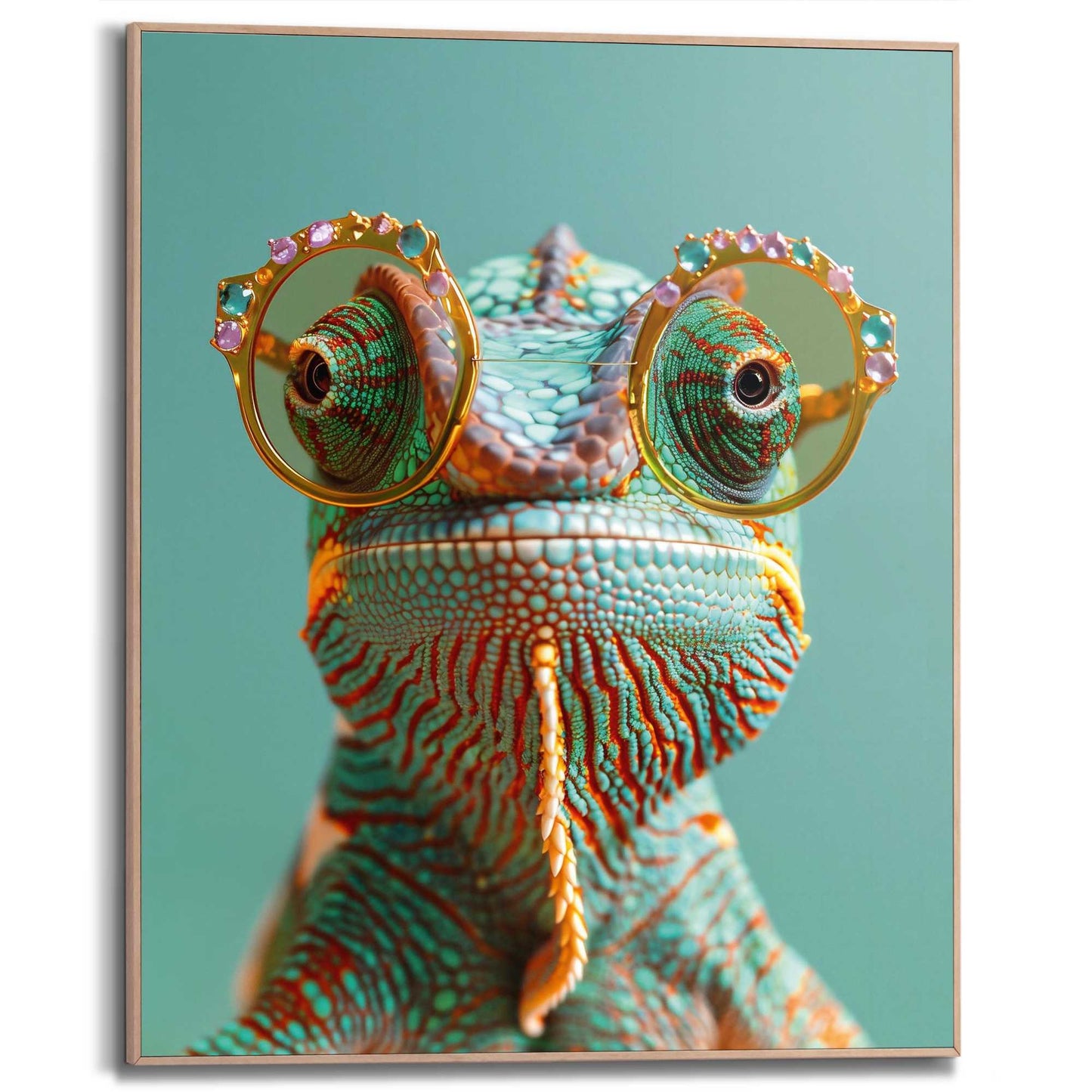 Framed in Wood Karma Chameleon 50x40