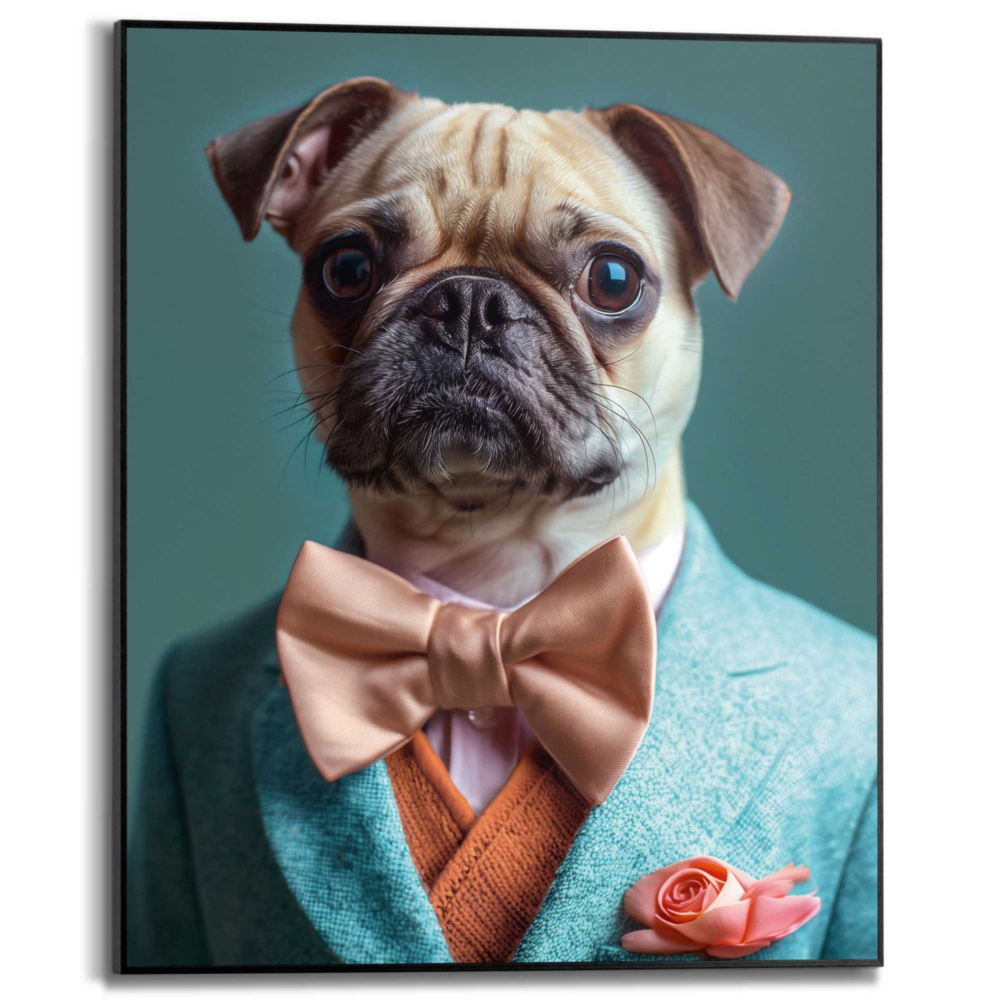 Framed in Black Bulldog Suit 50x40
