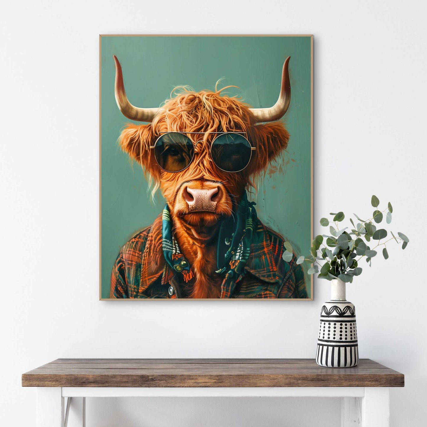 Framed in Wood Vintage Highlander 50x40