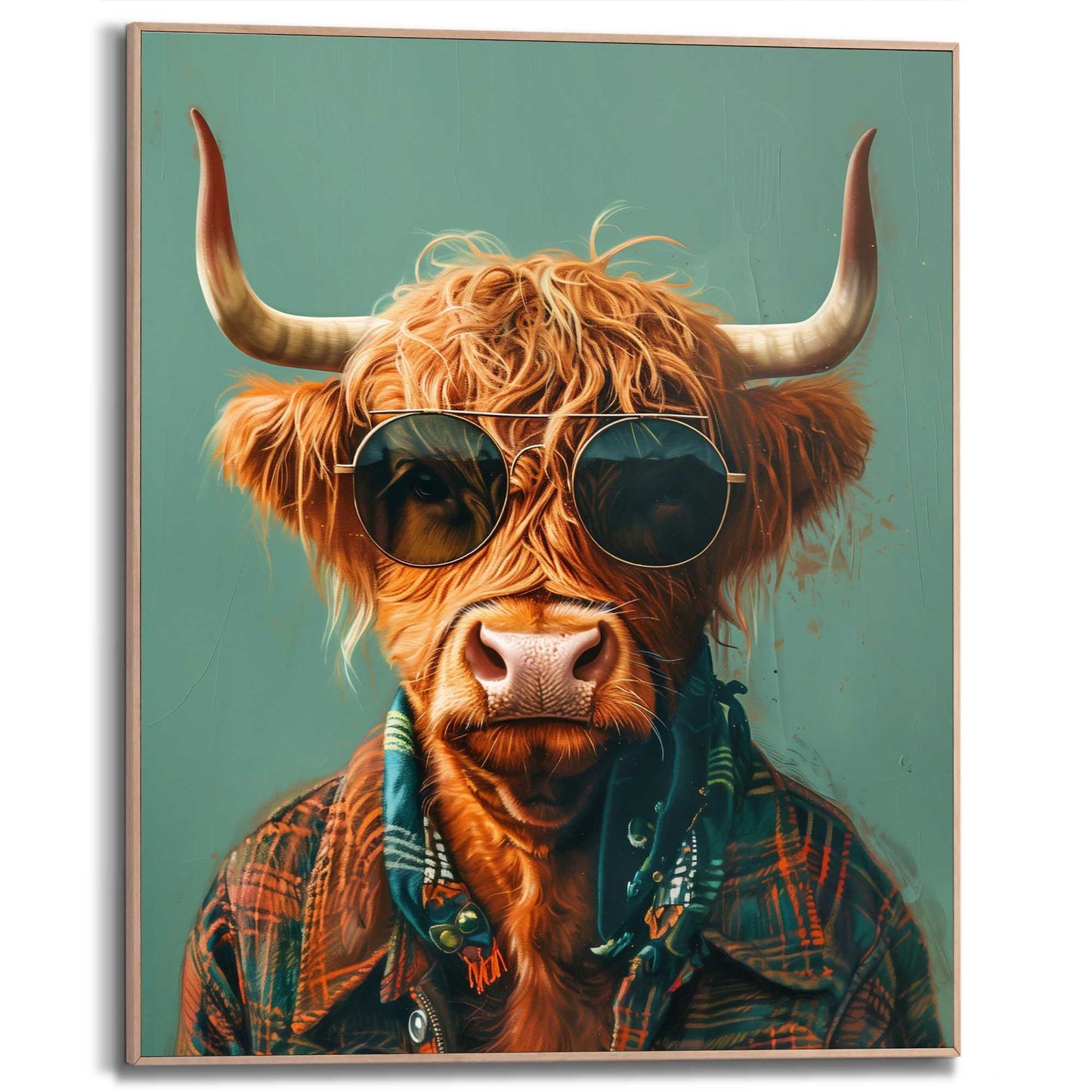 Framed in Wood Vintage Highlander 50x40