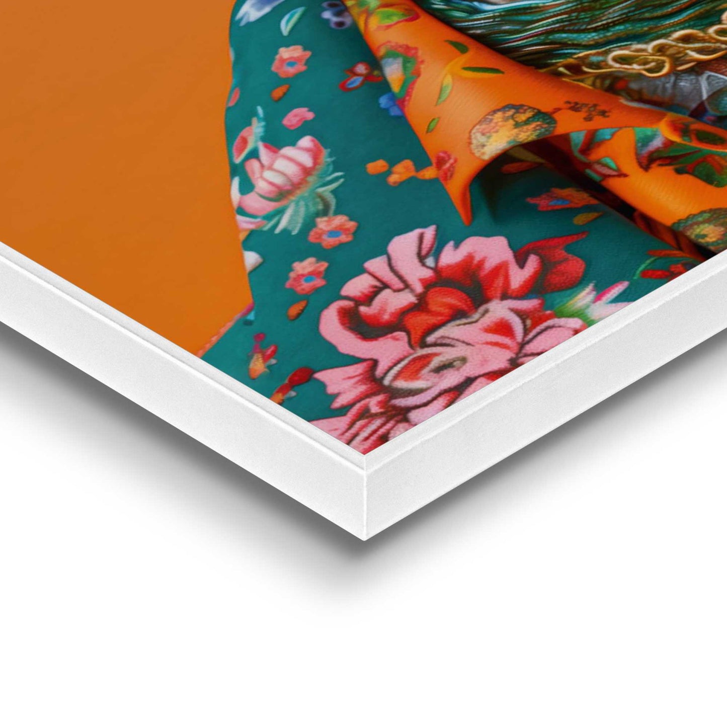 Framed in White Happy Giraffe 70x50