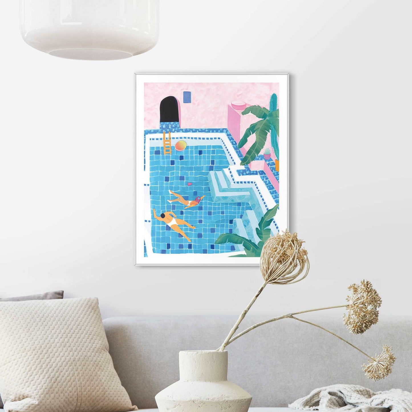 Framed in White Pool Fun 50x40