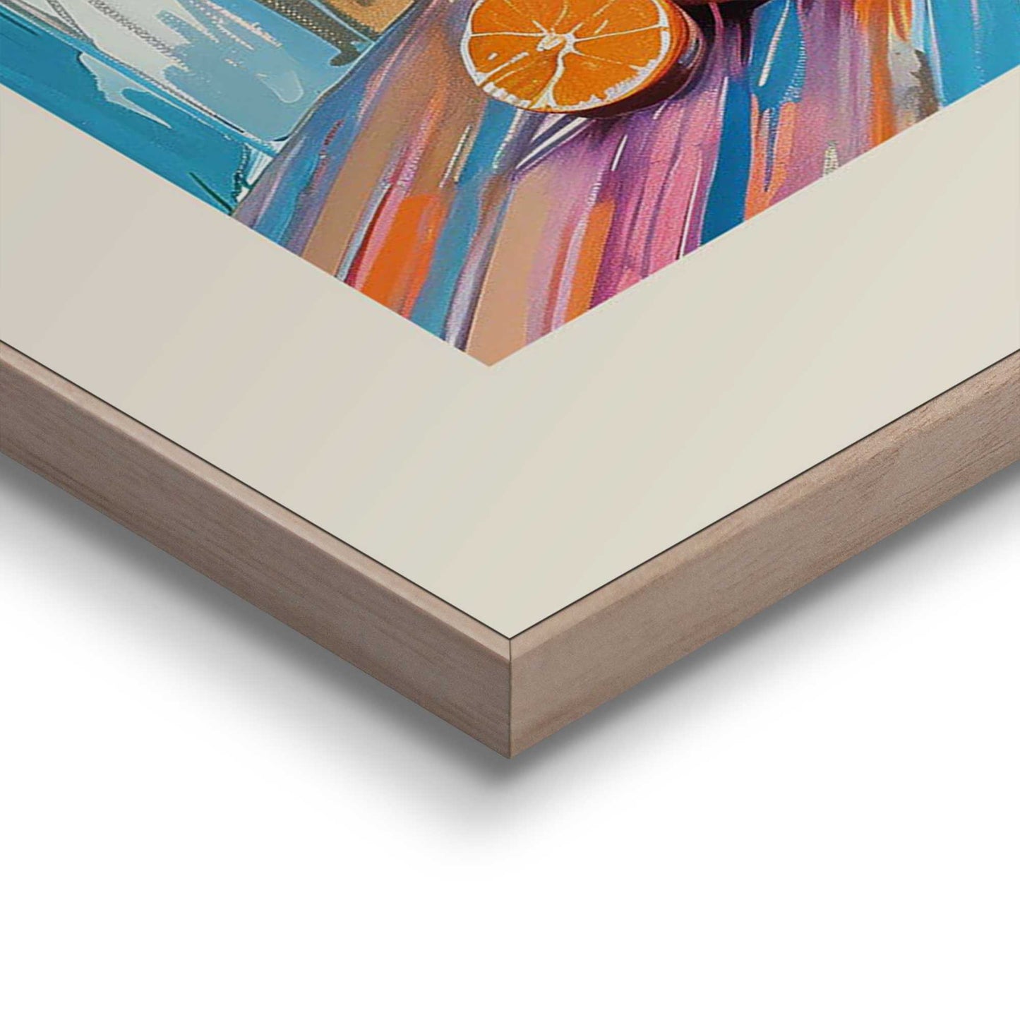 Framed in Wood Aperol View 70x50