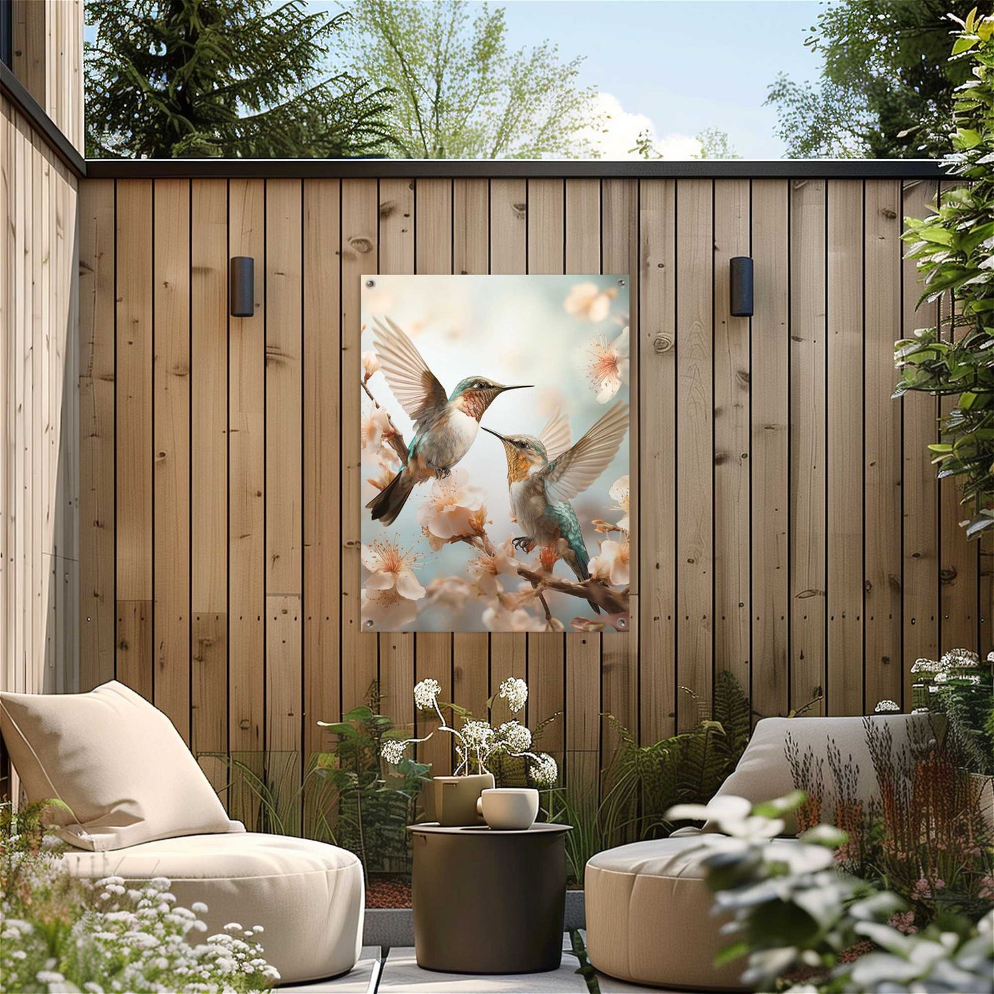 Outdoor Art Hummingbirds Soft 70x50