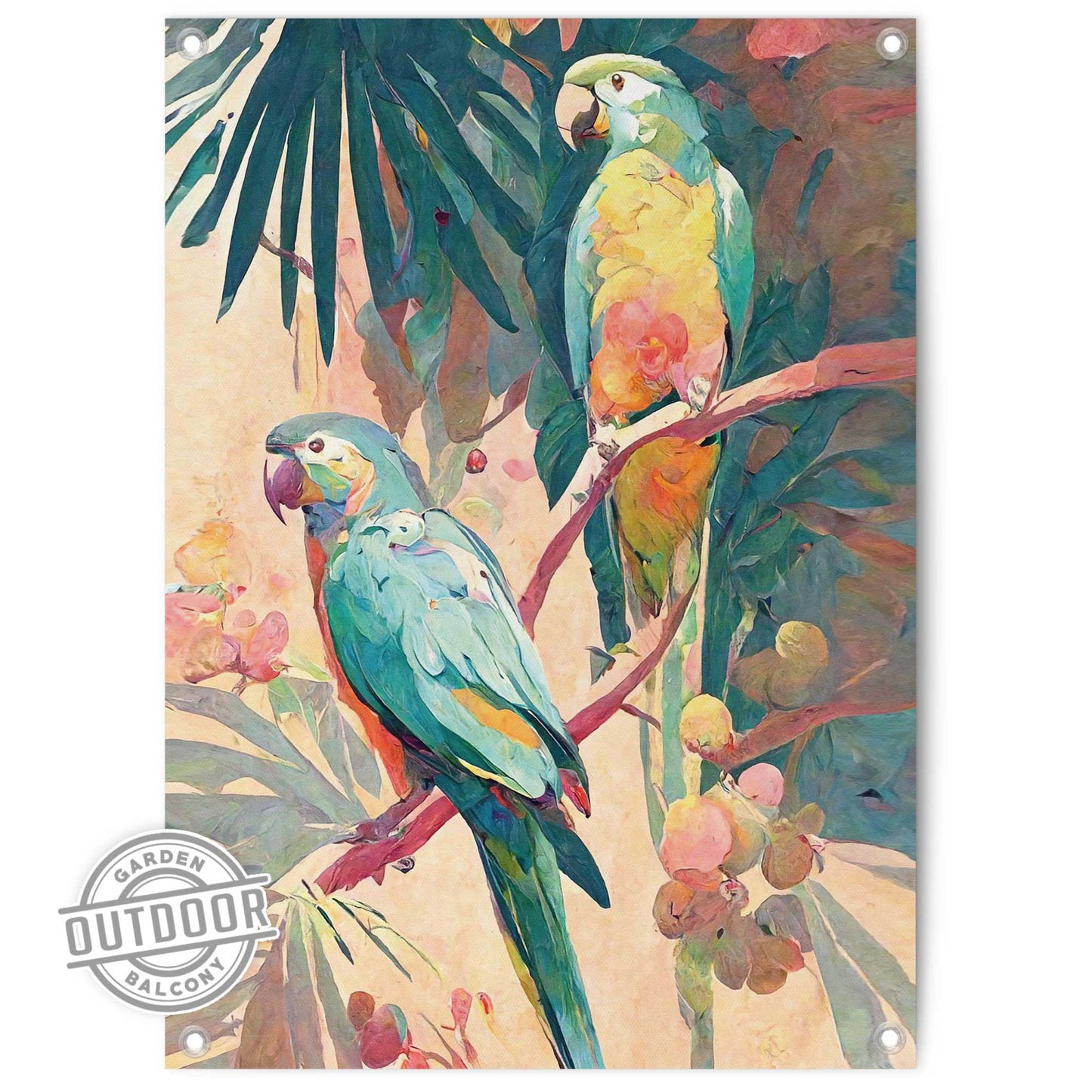 Outdoor Art Parrot Colours 70x50