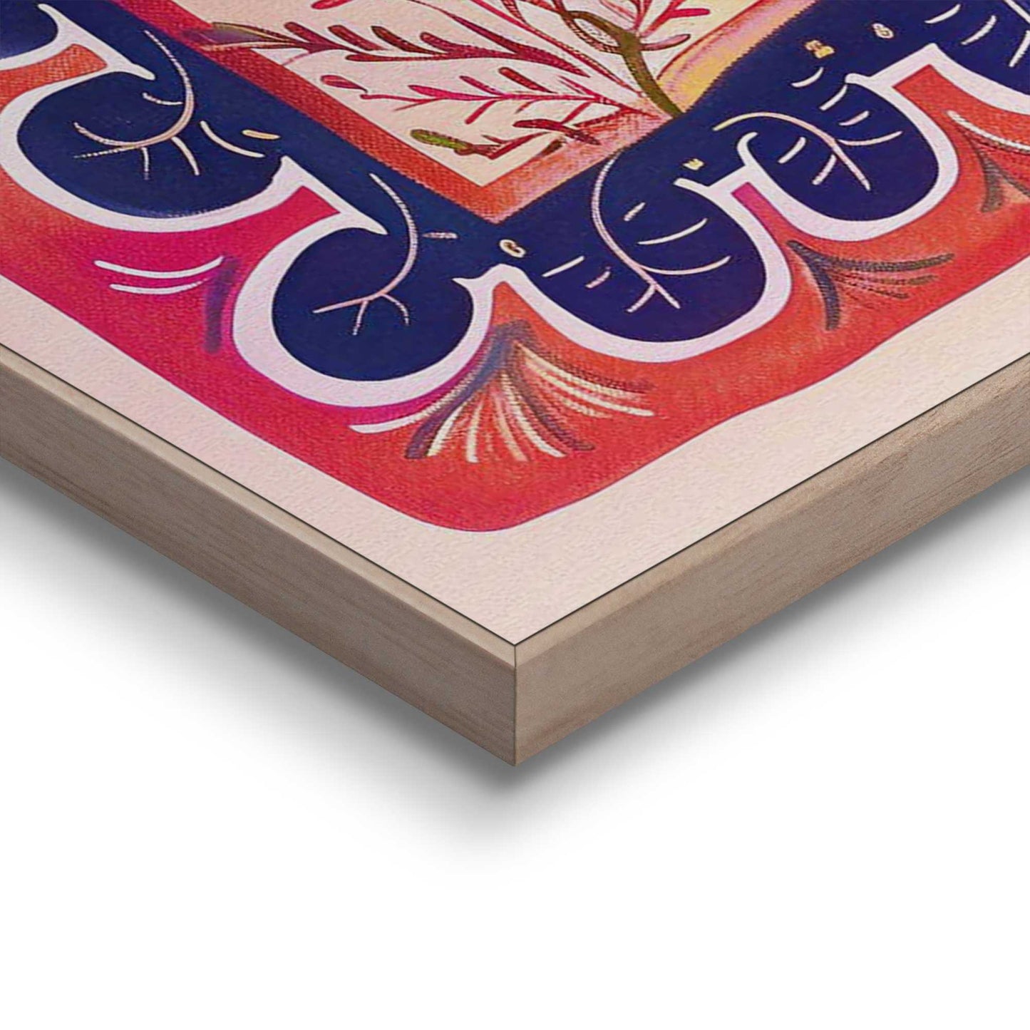Framed in Wood Designer Leafs I 70x50