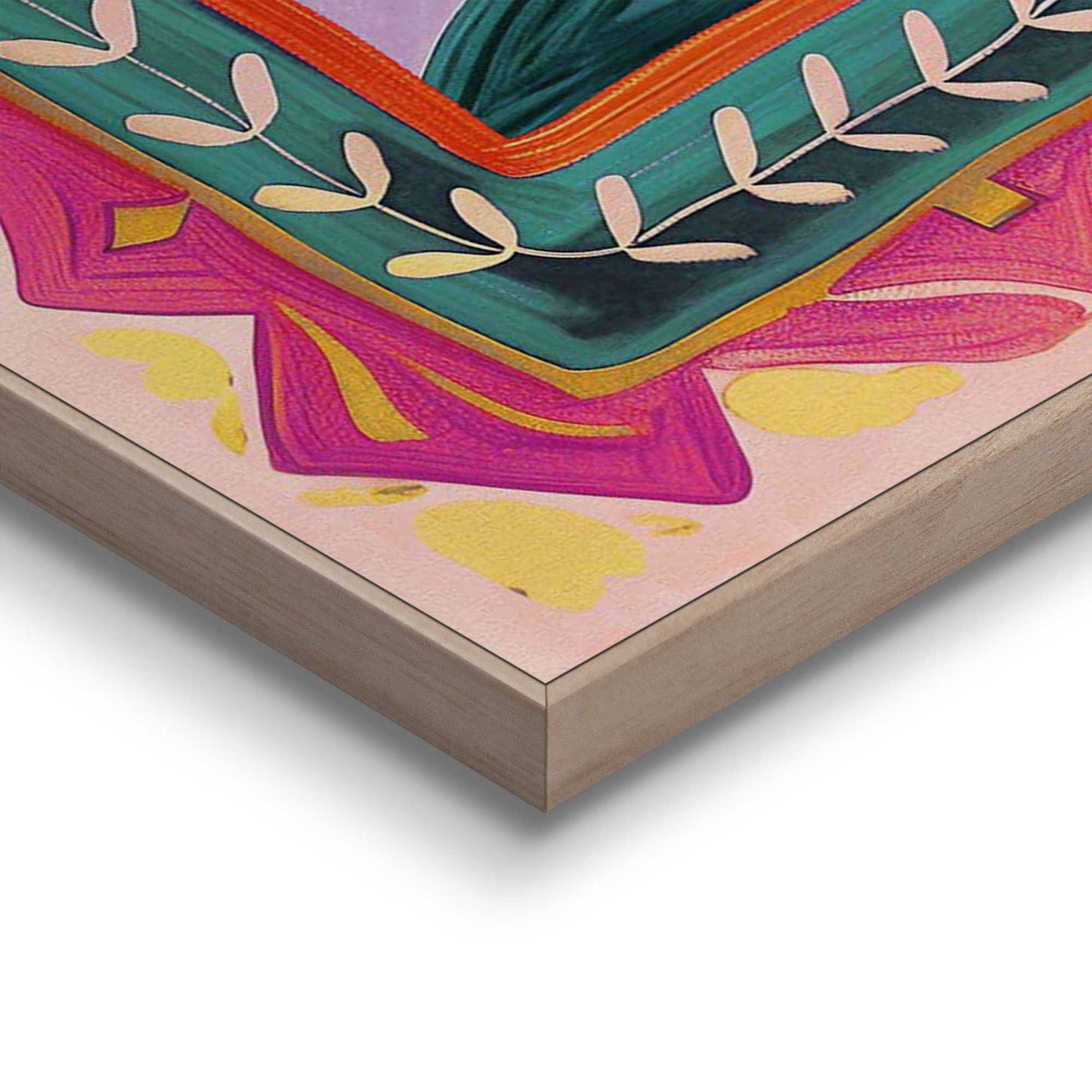 Framed in Wood Designer Leafs II 70x50