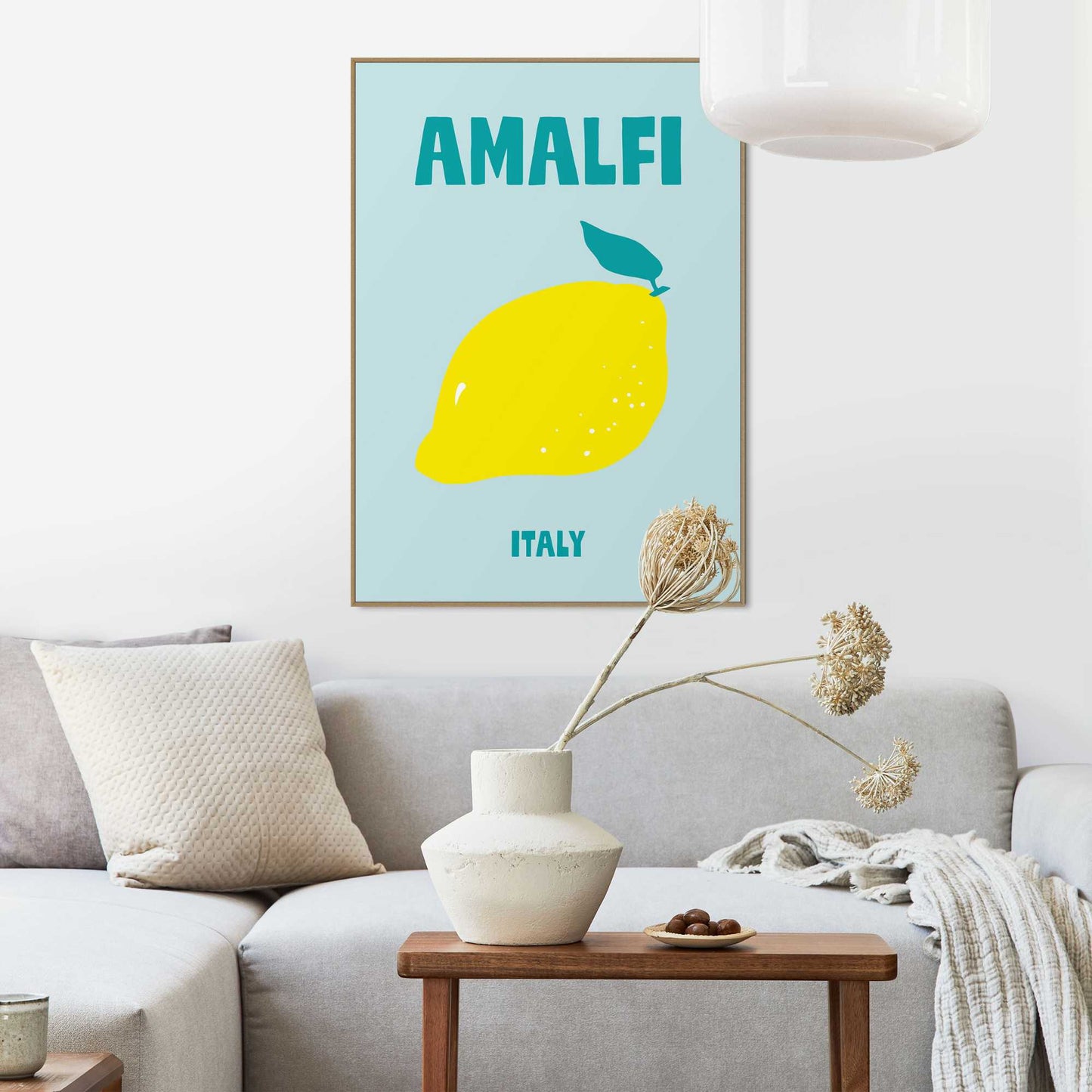 Framed in Wood Destination Amalfi 70x50