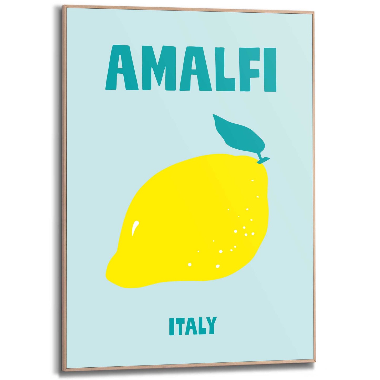 Framed in Wood Destination Amalfi 70x50